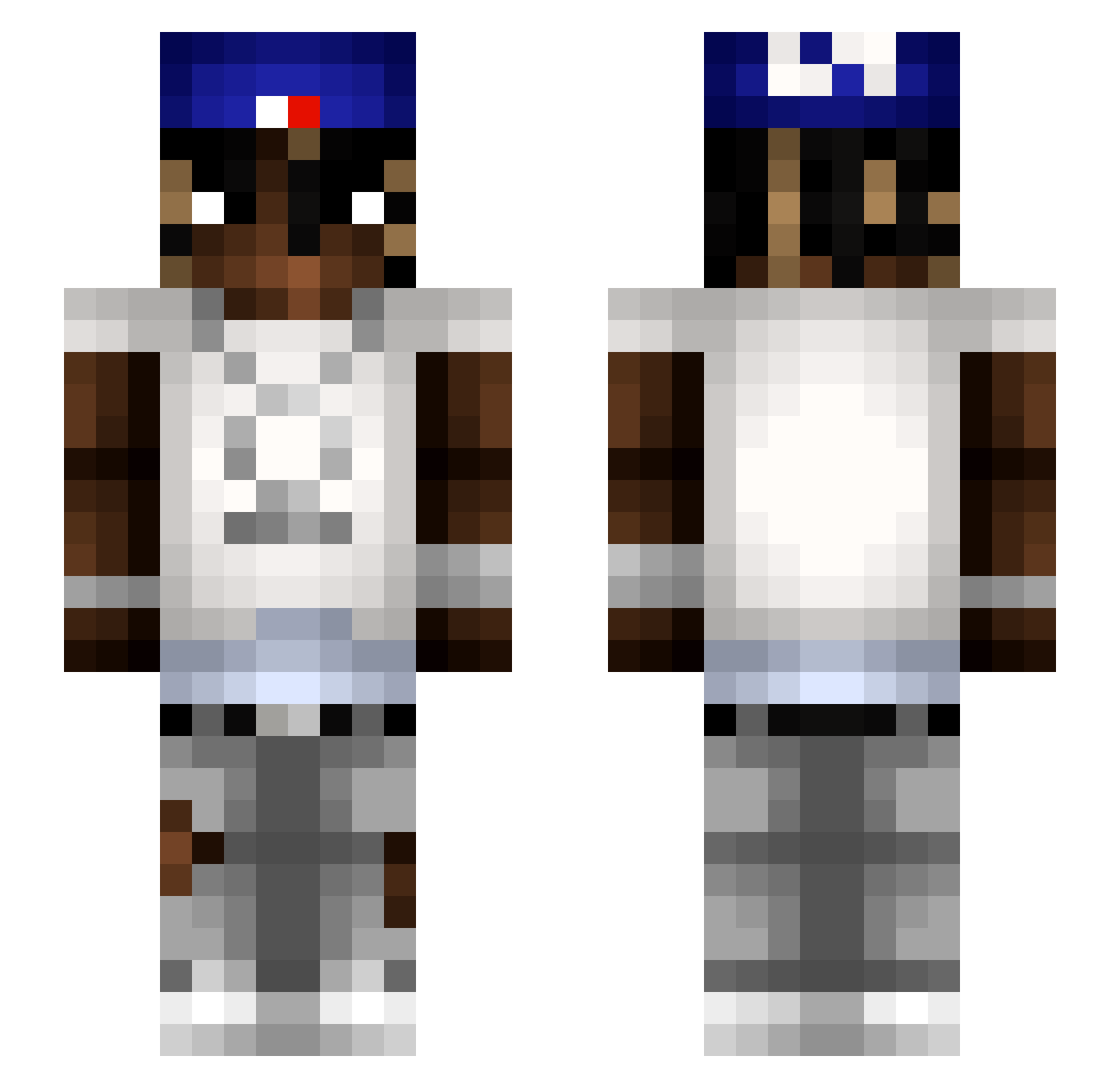 Junior24215 Minecraft skin, front and back view