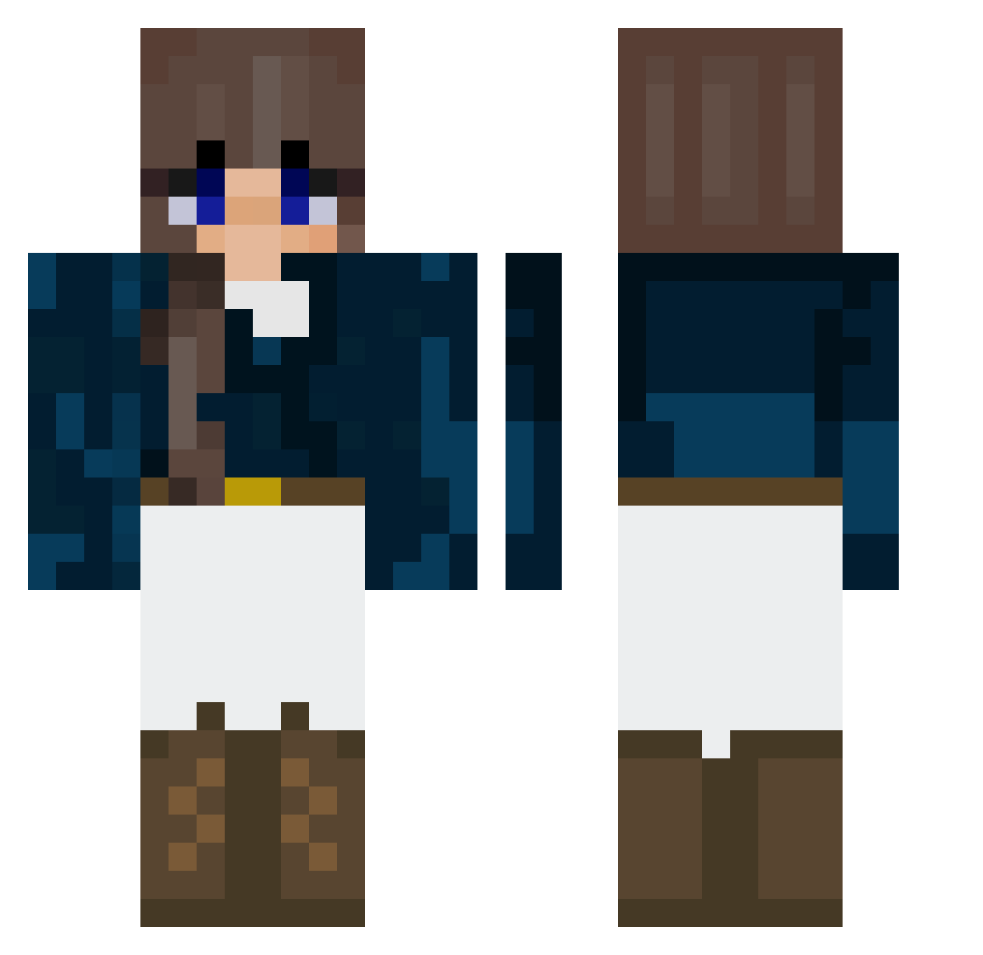 MirkoRostedt Minecraft skin, front and back view