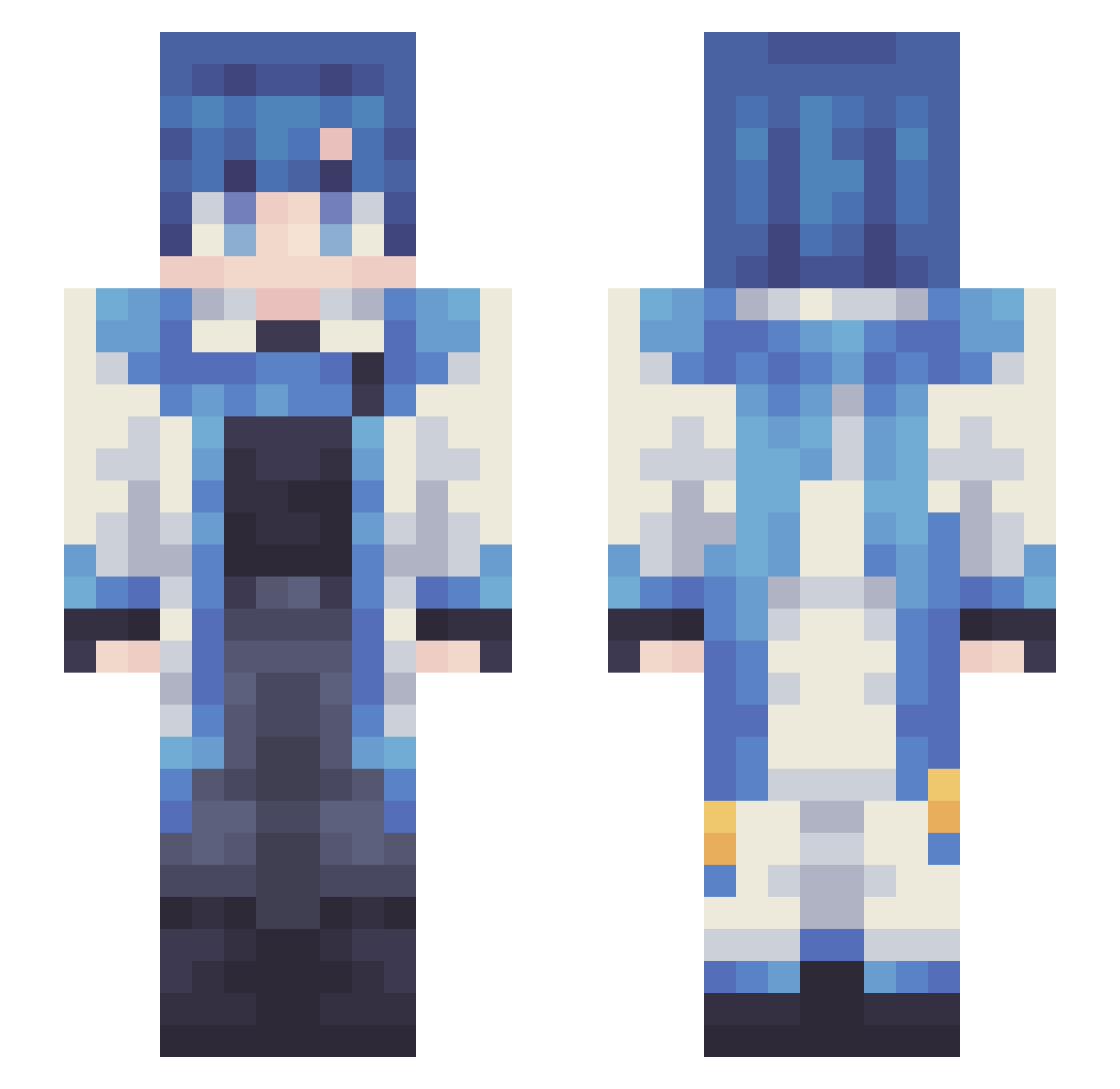generaltorchito Minecraft skin, front and back view