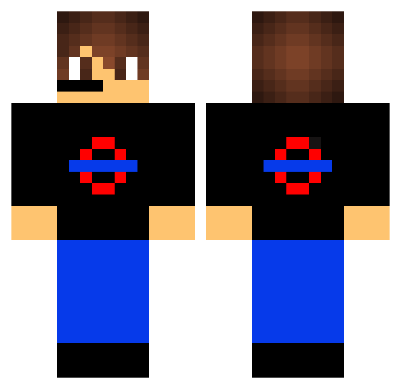 DadBobert Minecraft skin, front and back view