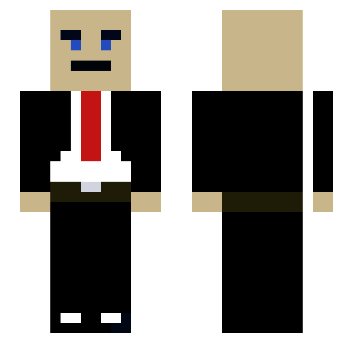 DakotaPrescott Minecraft skin, front and back view