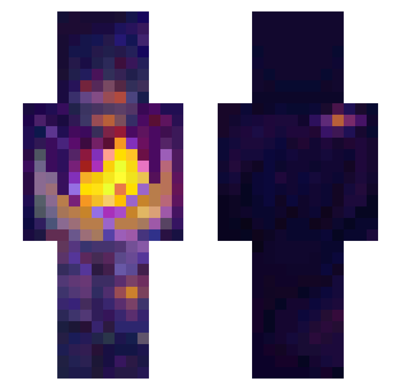 renrew2 Minecraft skin, front and back view