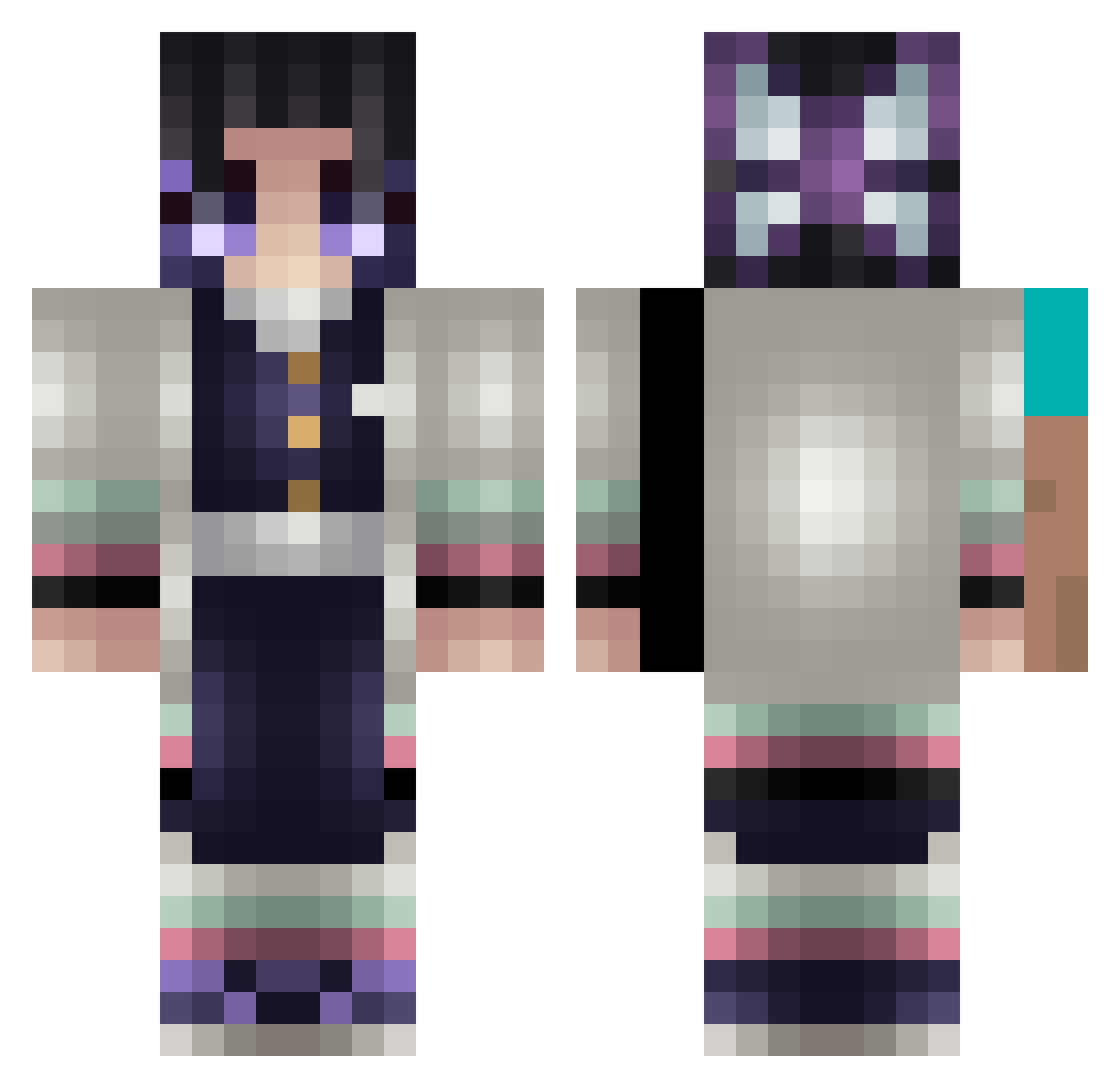 Bigfoot23_7 Minecraft skin, front and back view
