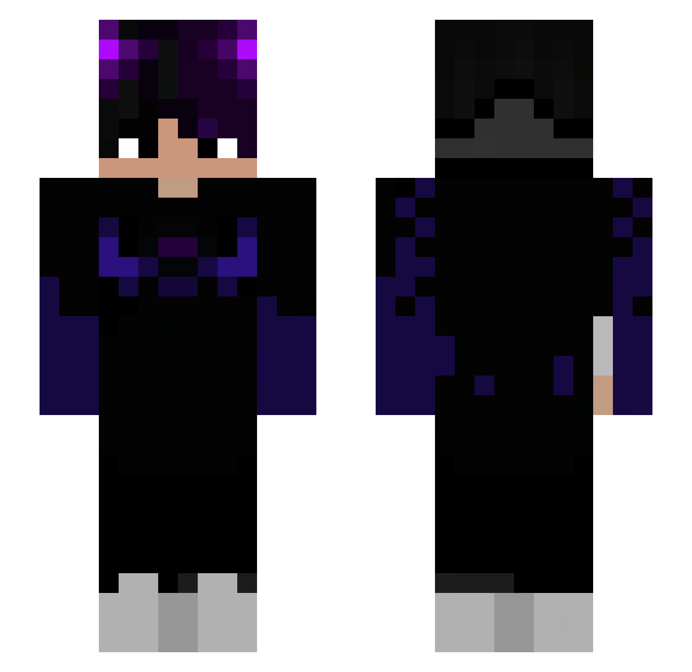 DeyvisYT45 Minecraft skin, front and back view