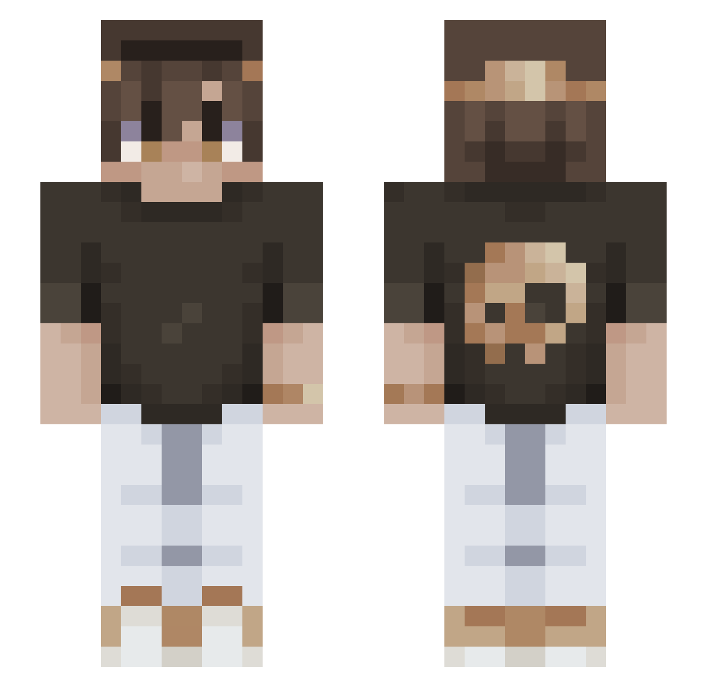 Vadizzzzz Minecraft skin, front and back view
