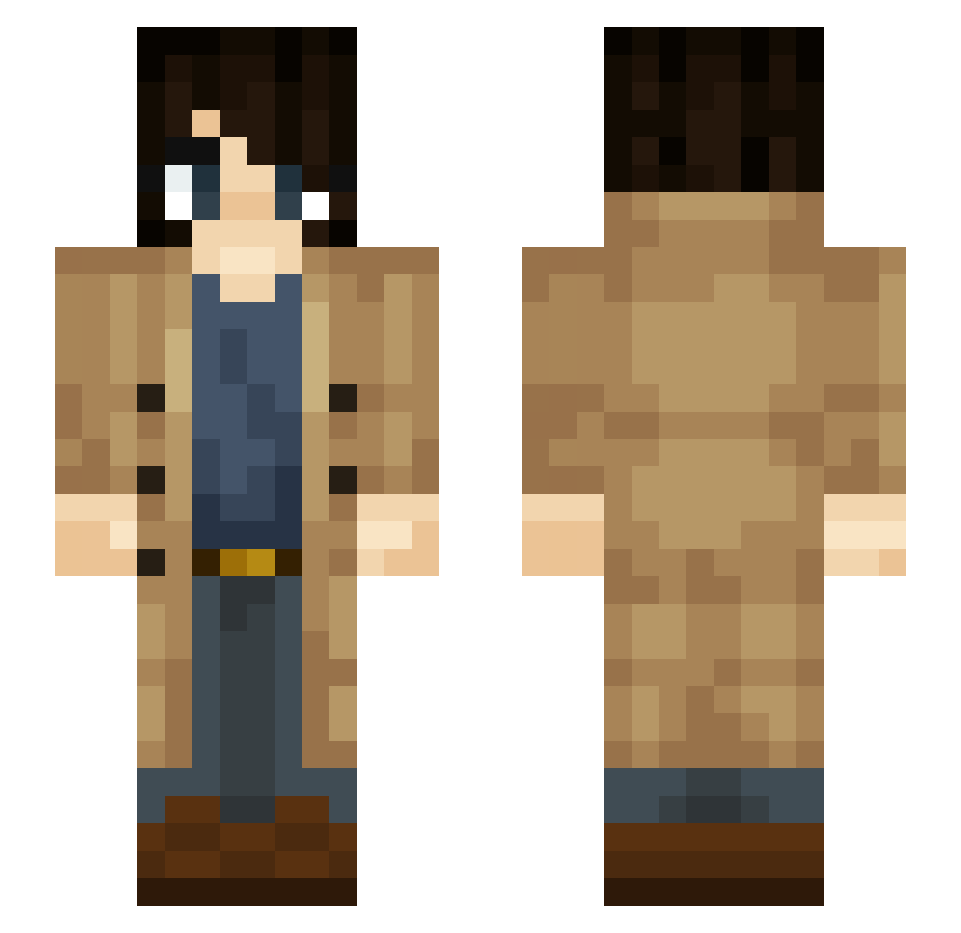 Cruciamentari Minecraft skin, front and back view
