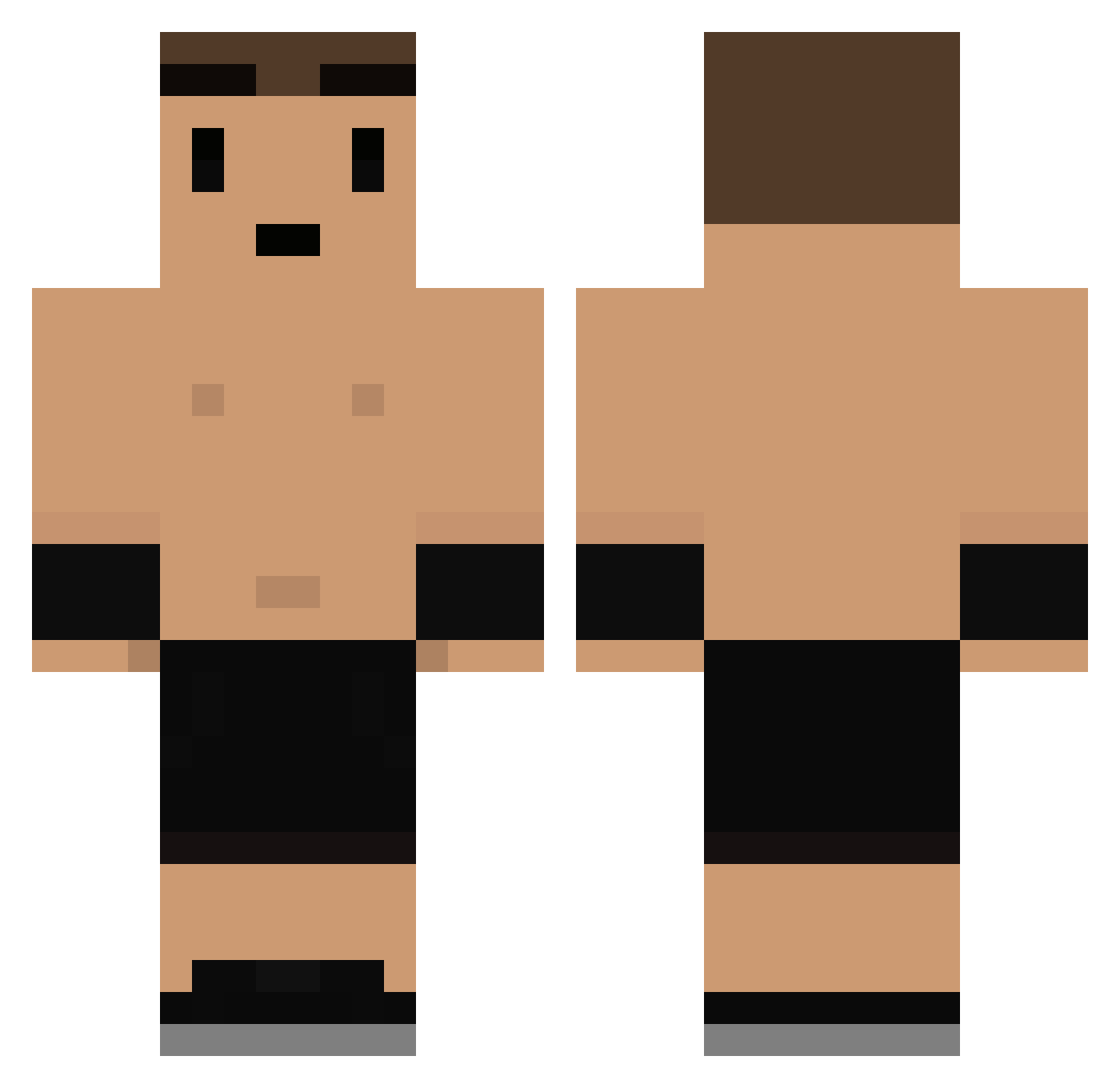 Home Minecraft skin, front and back view