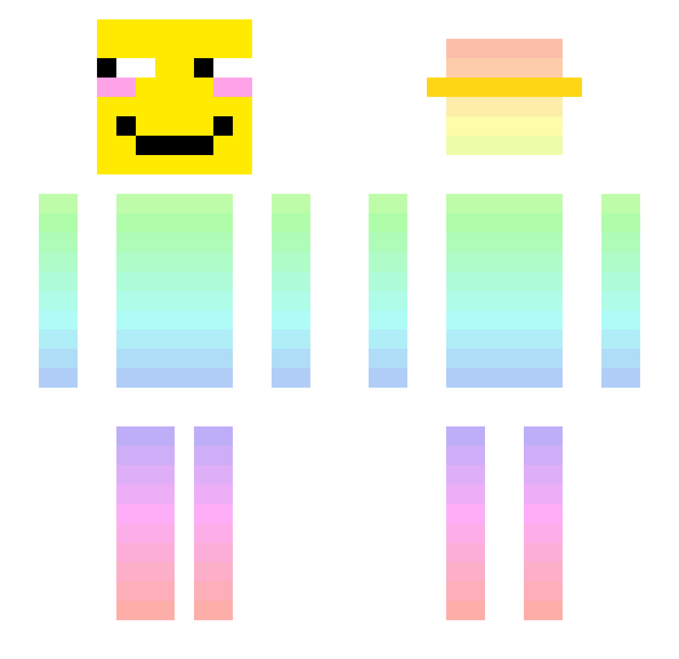 shiqingcia Minecraft skin, front and back view