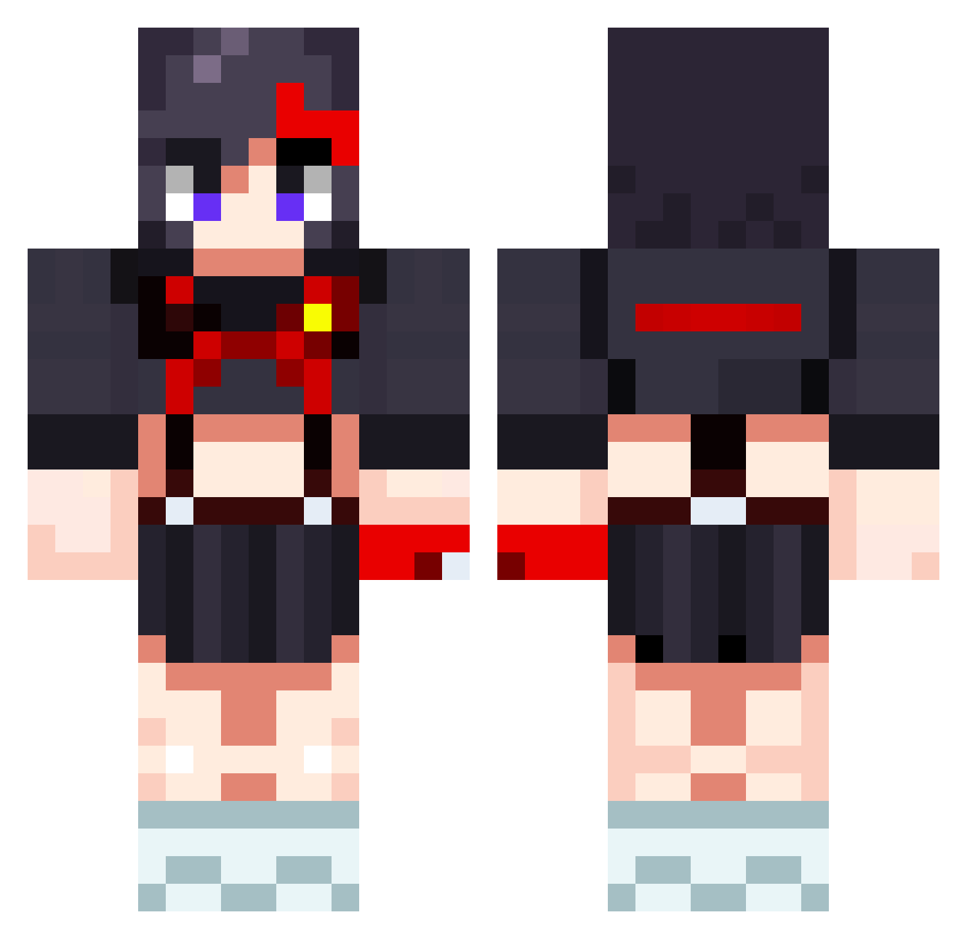 ultimateZeke Minecraft skin, front and back view
