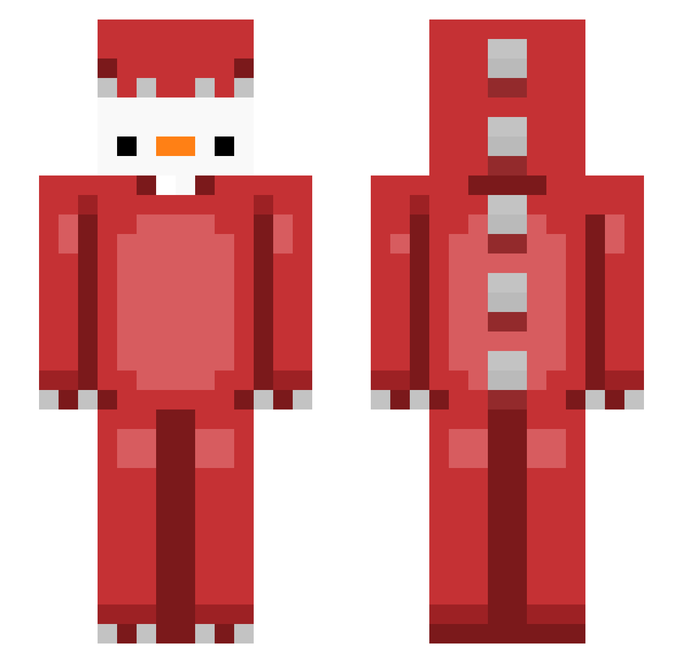 palfry Minecraft skin, front and back view