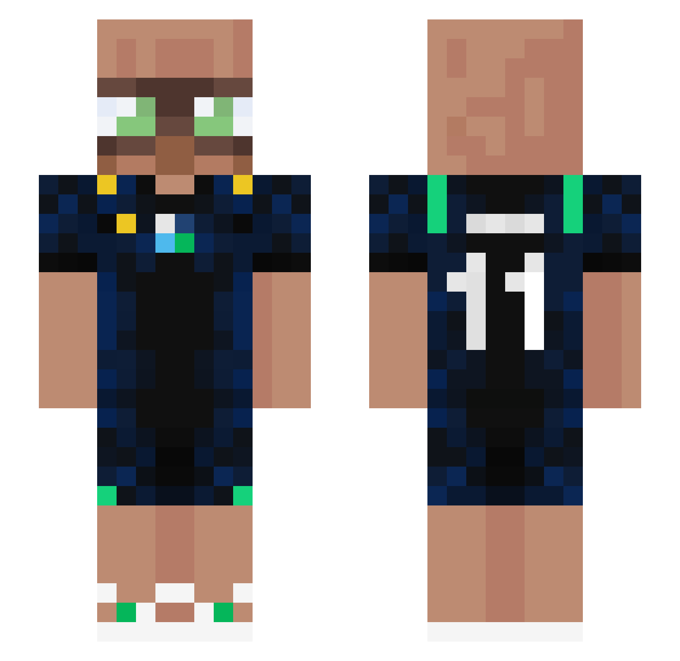 _itzArtur Minecraft skin, front and back view