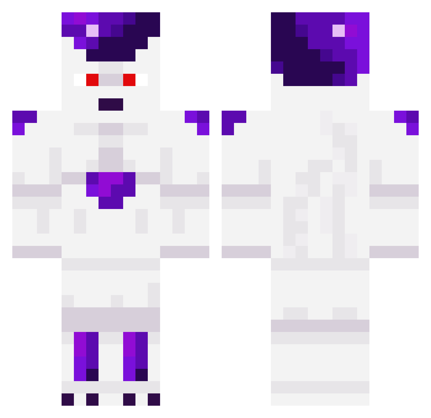 Nerv7 Minecraft skin, front and back view