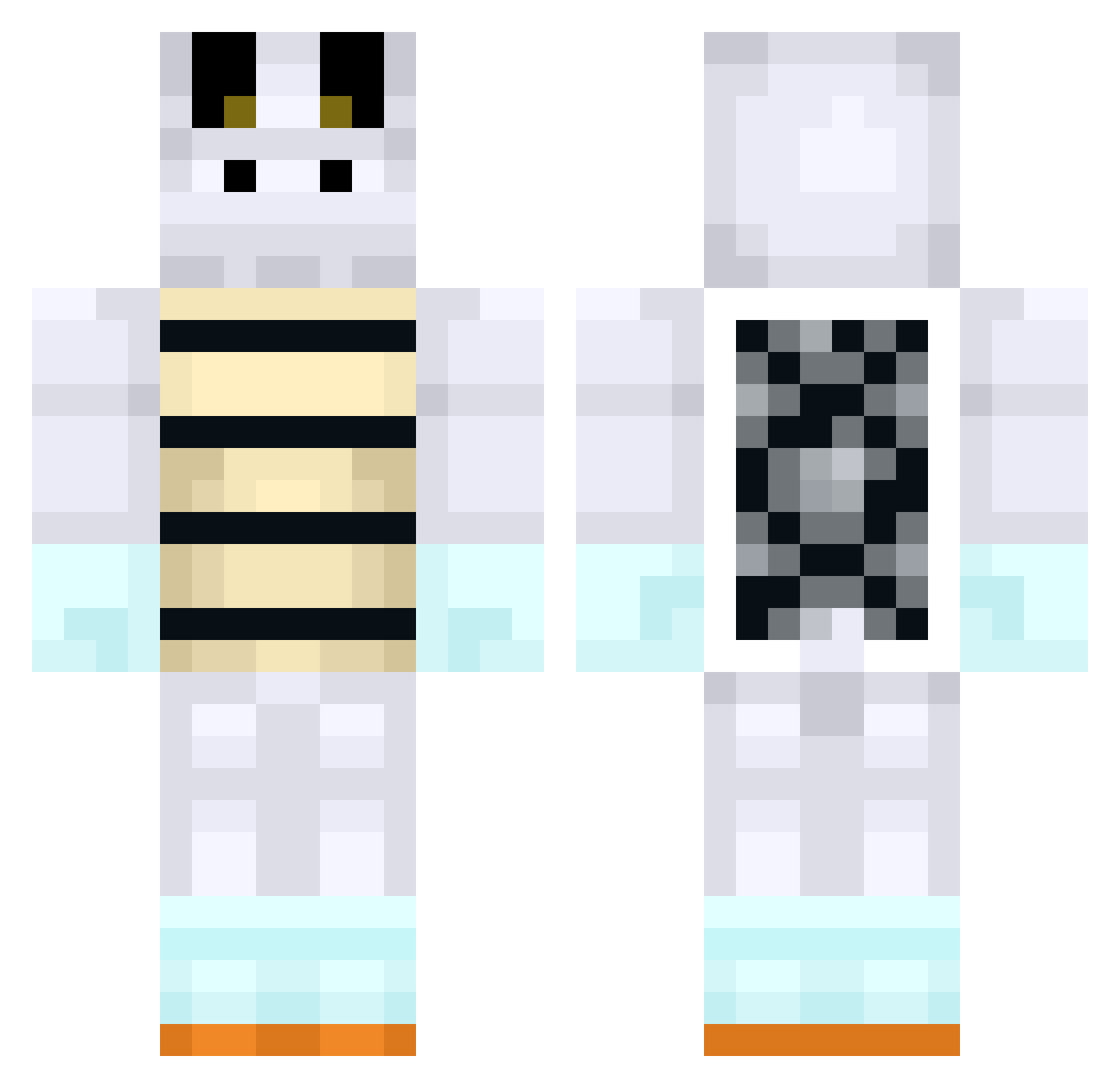 FerzMC Minecraft skin, front and back view