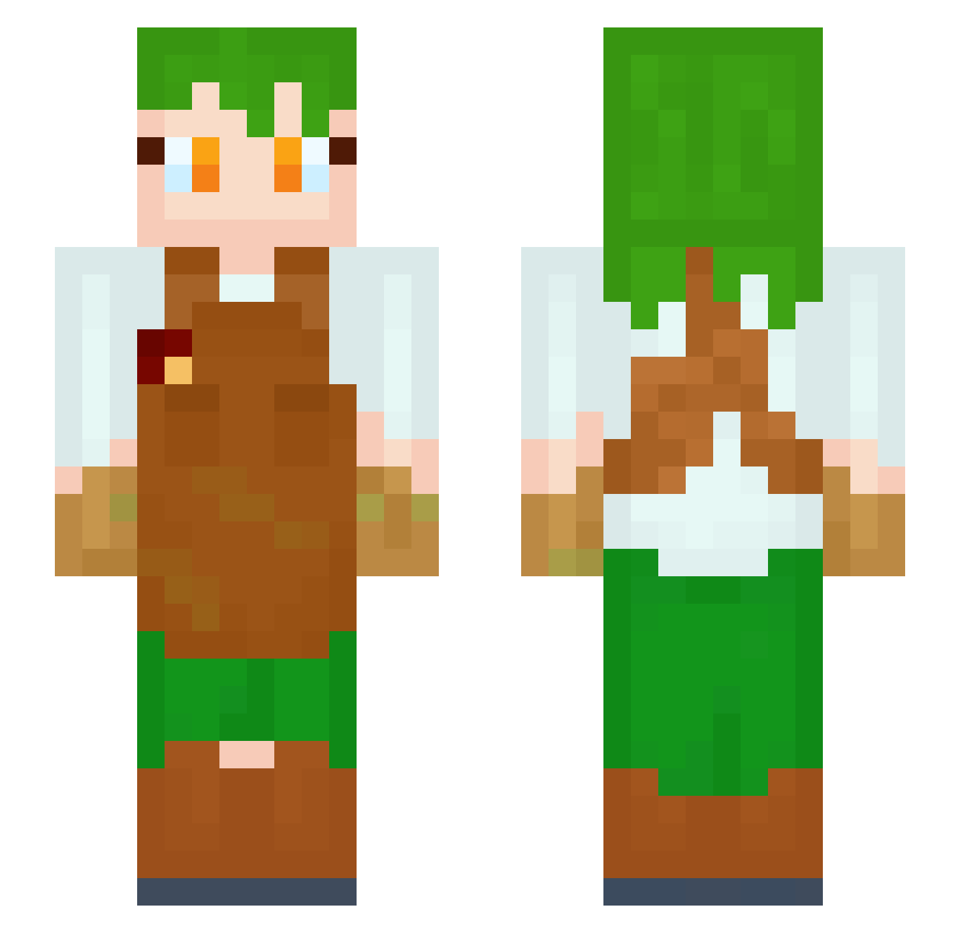 TMC9064 Minecraft skin, front and back view