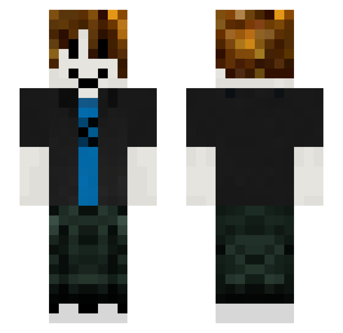 Arcgrinder67 Minecraft skin, front and back view