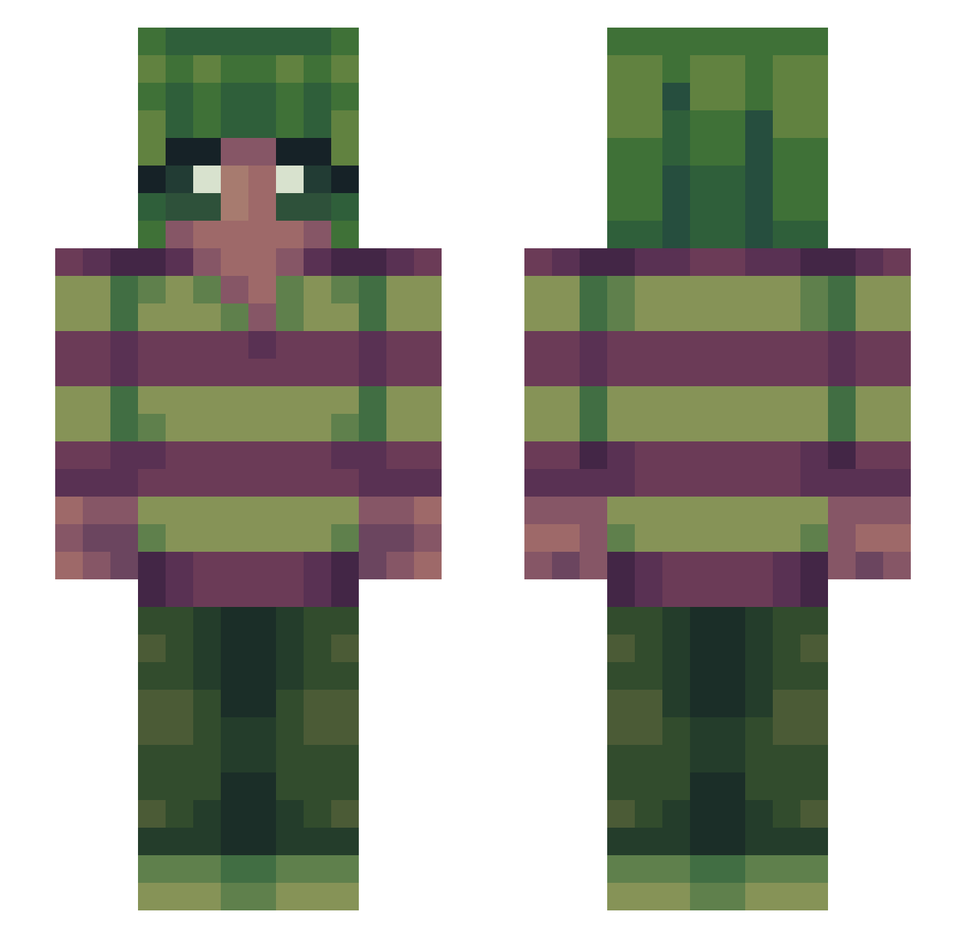I_love_pancakes3 Minecraft skin, front and back view
