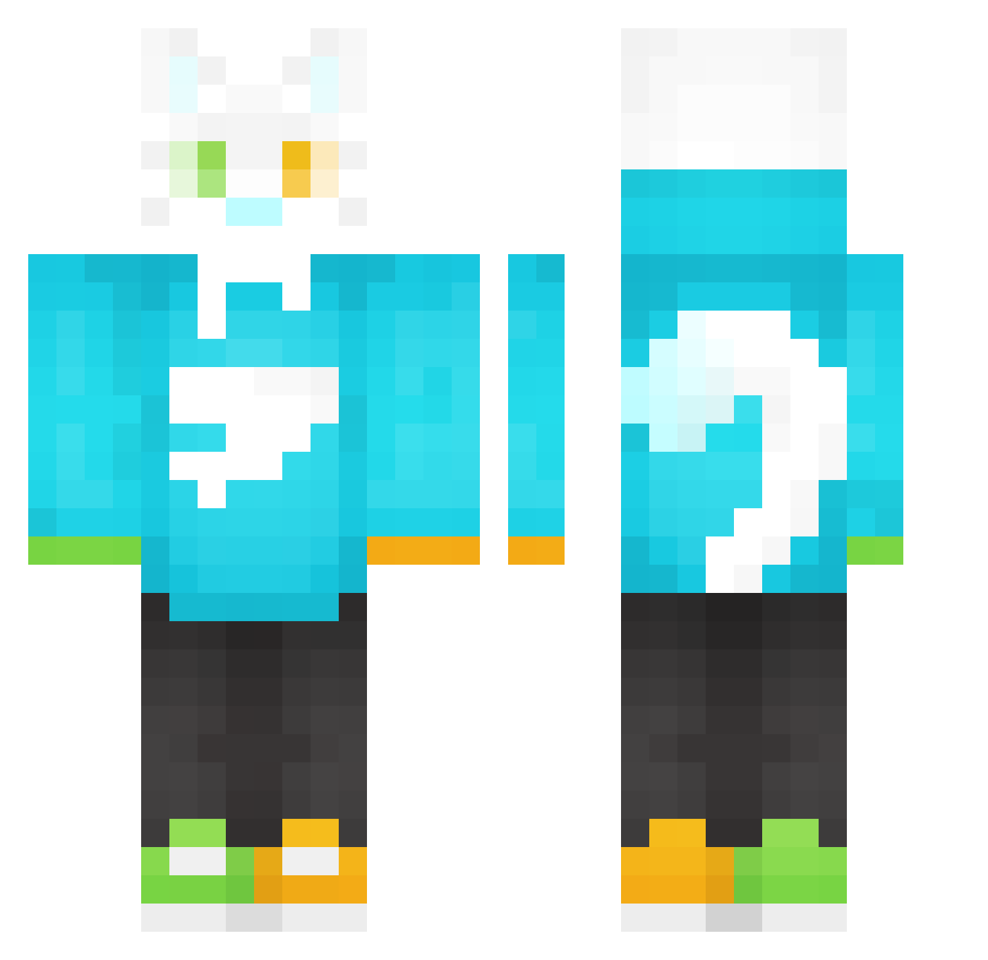 That_Toast_Guy Minecraft skin, front and back view