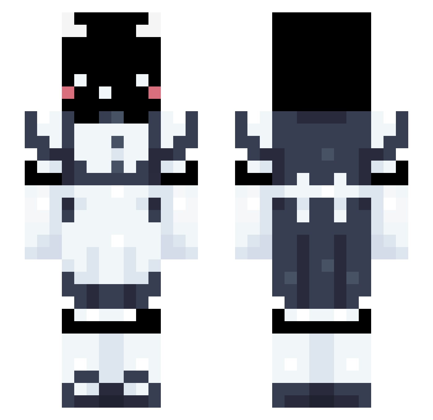 LukTheBean Minecraft skin, front and back view