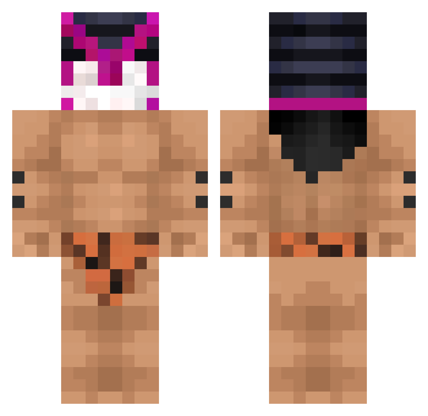 kopch02 Minecraft skin, front and back view