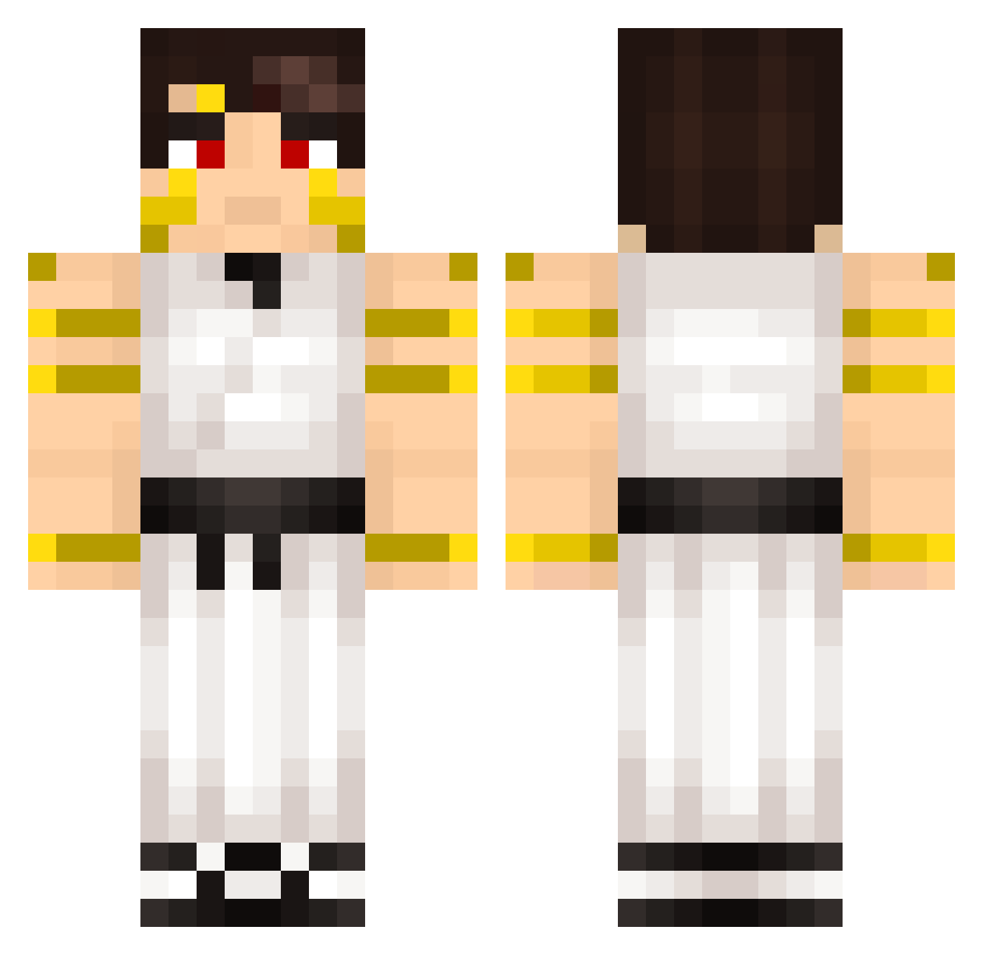 CrimsonVoid808 Minecraft skin, front and back view