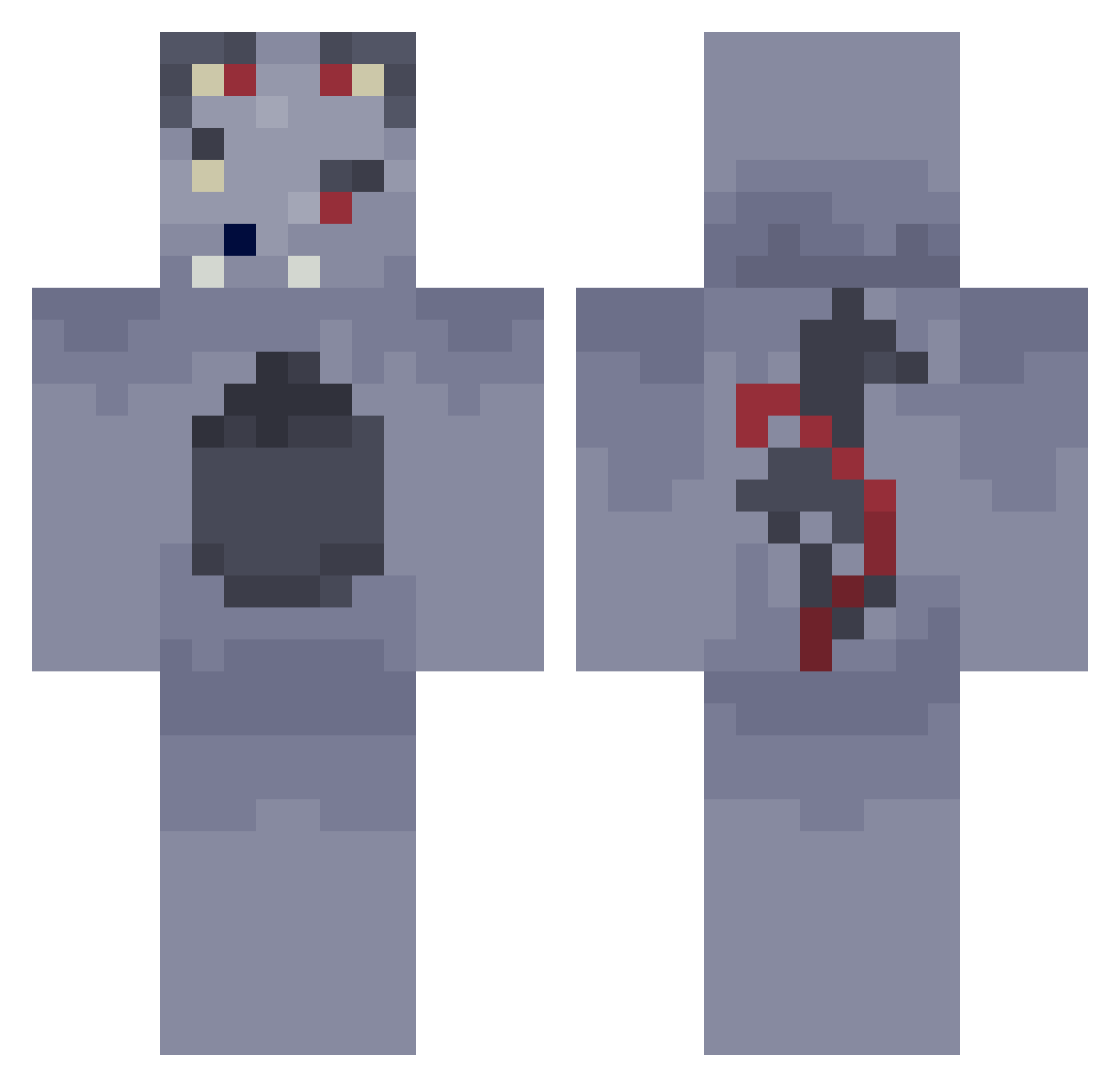 eggie_pip Minecraft skin, front and back view