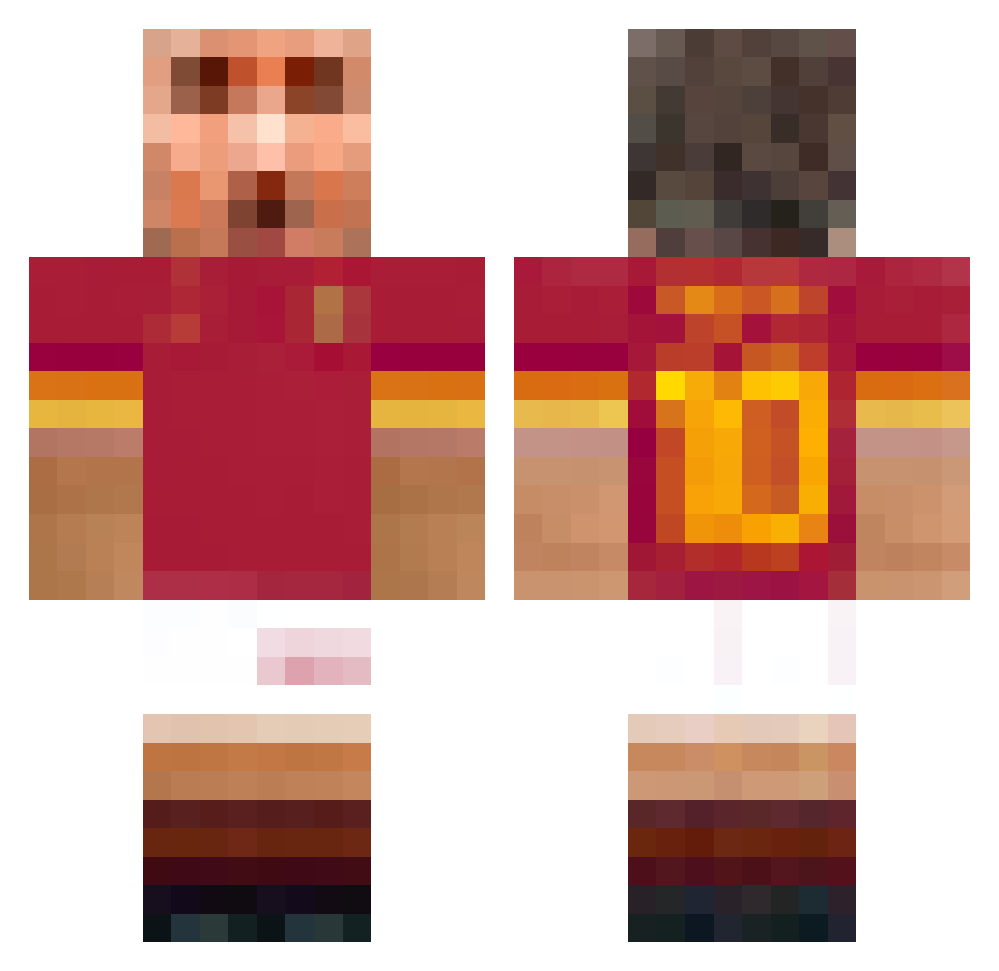 FornaioDeRoma Minecraft skin, front and back view