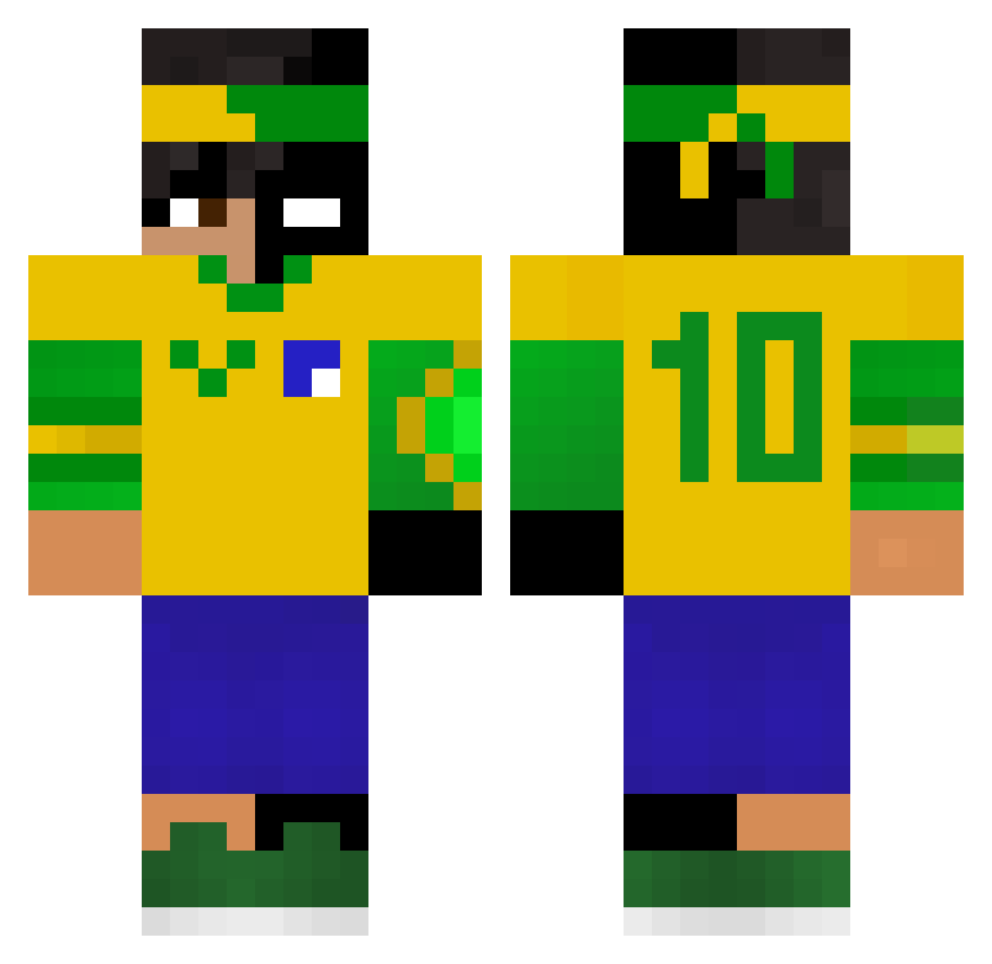 LeoFelip0206 Minecraft skin, front and back view