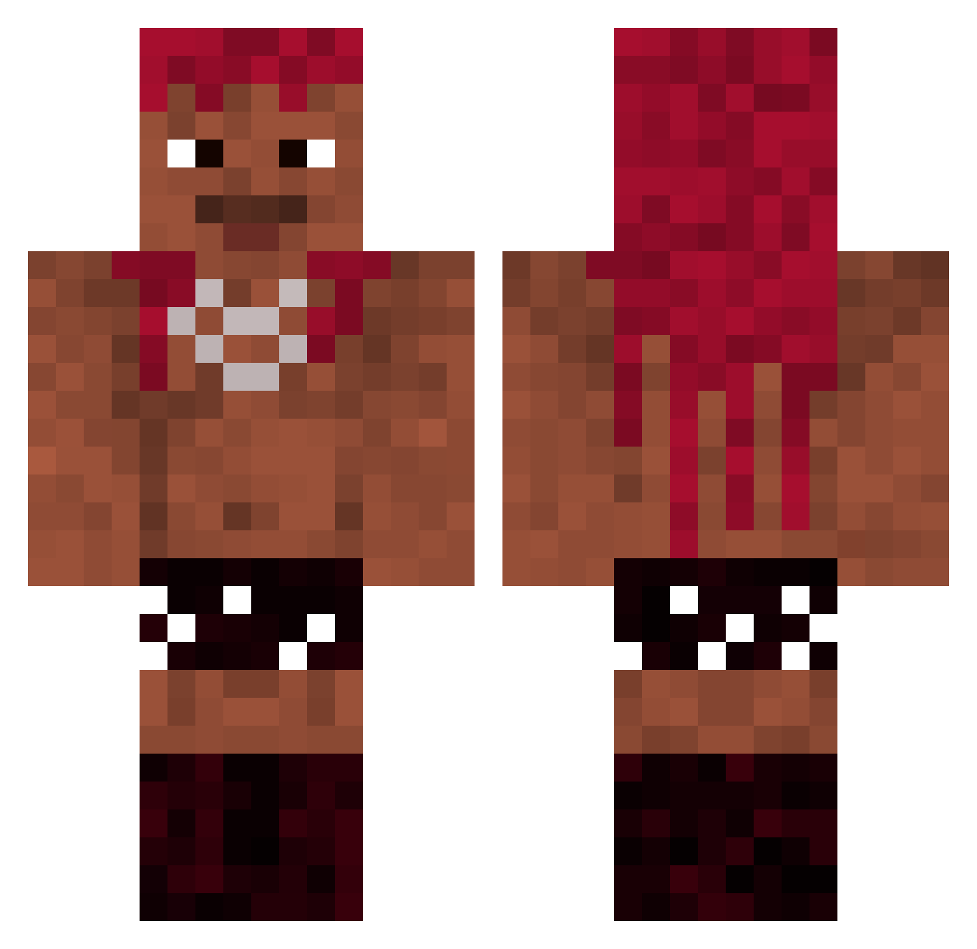 Lion00740 Minecraft skin, front and back view