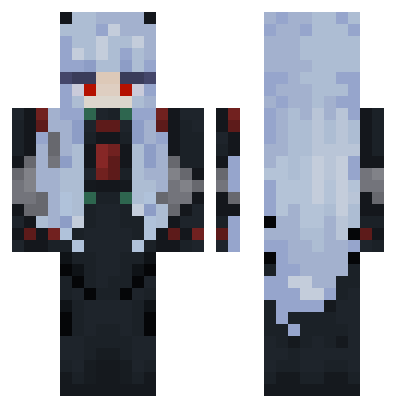 Mufasa156 Minecraft skin, front and back view