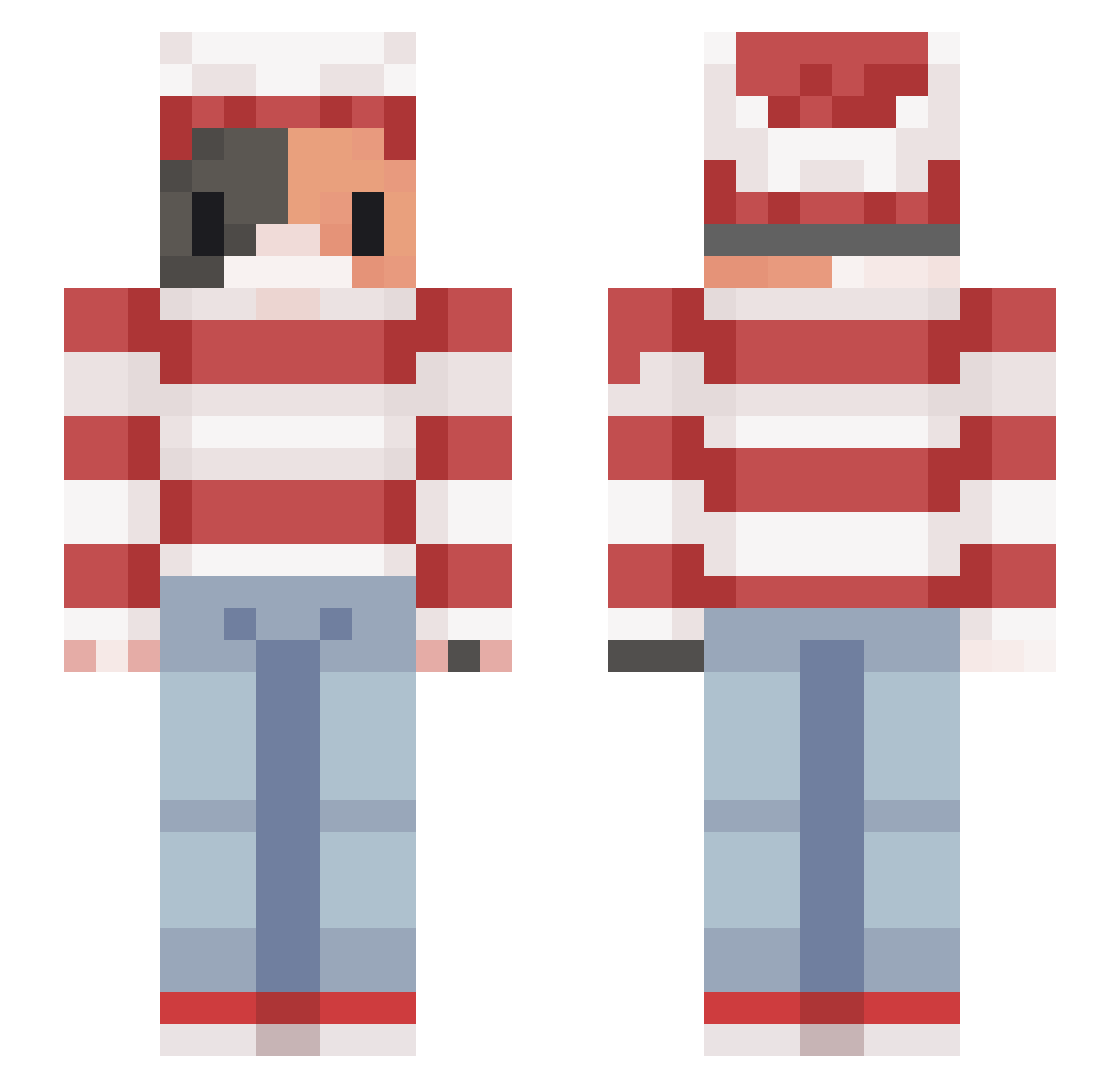 abwr Minecraft skin, front and back view