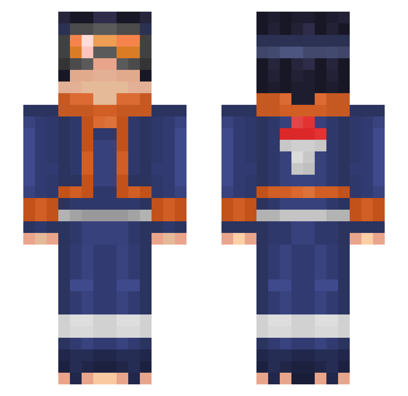 BatsGnu7253 Minecraft skin, front and back view