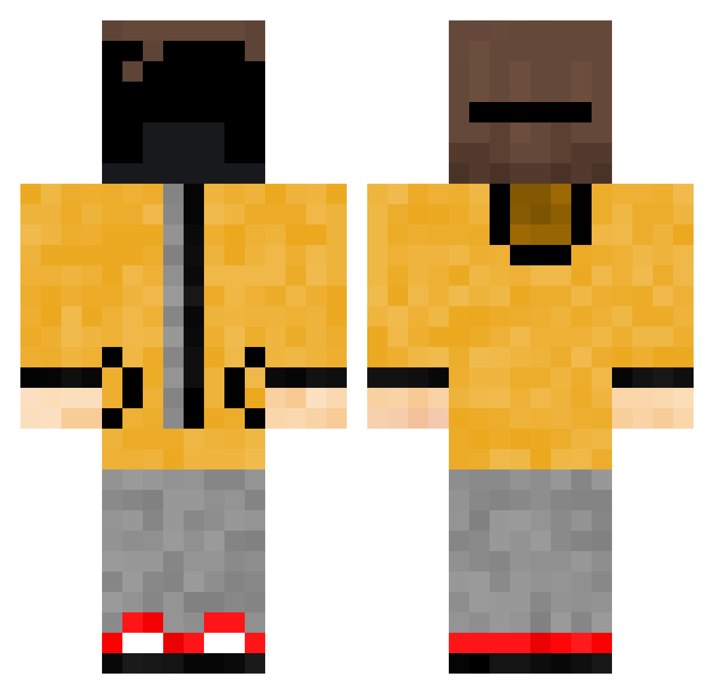 Yerple_ Minecraft skin, front and back view