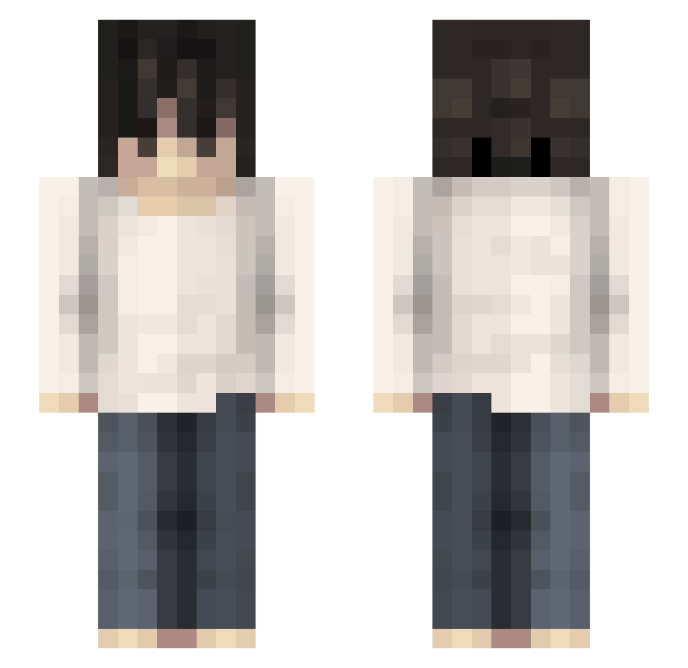 Oskar Minecraft skin, front and back view