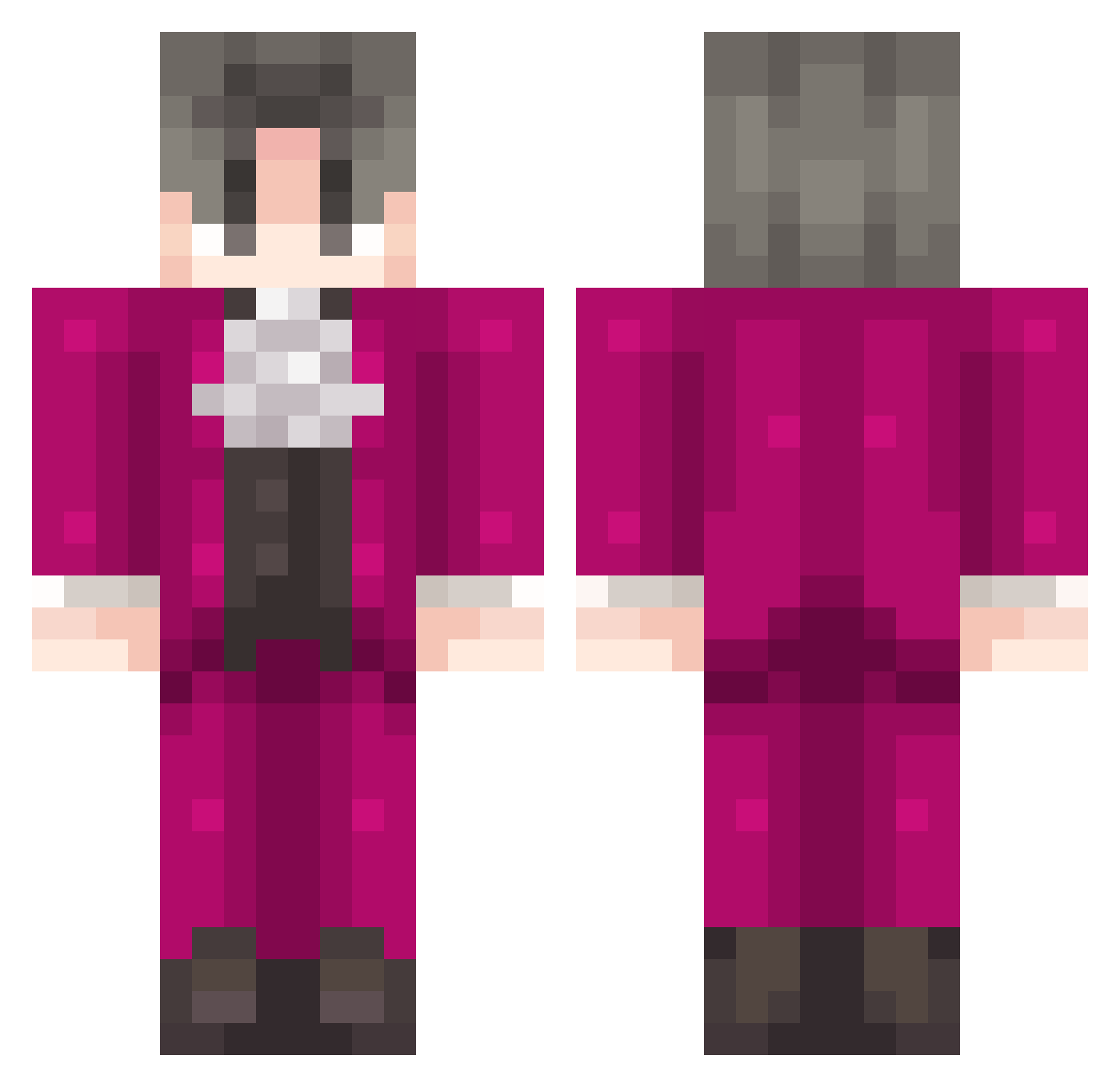 Fried_Tofu Minecraft skin, front and back view