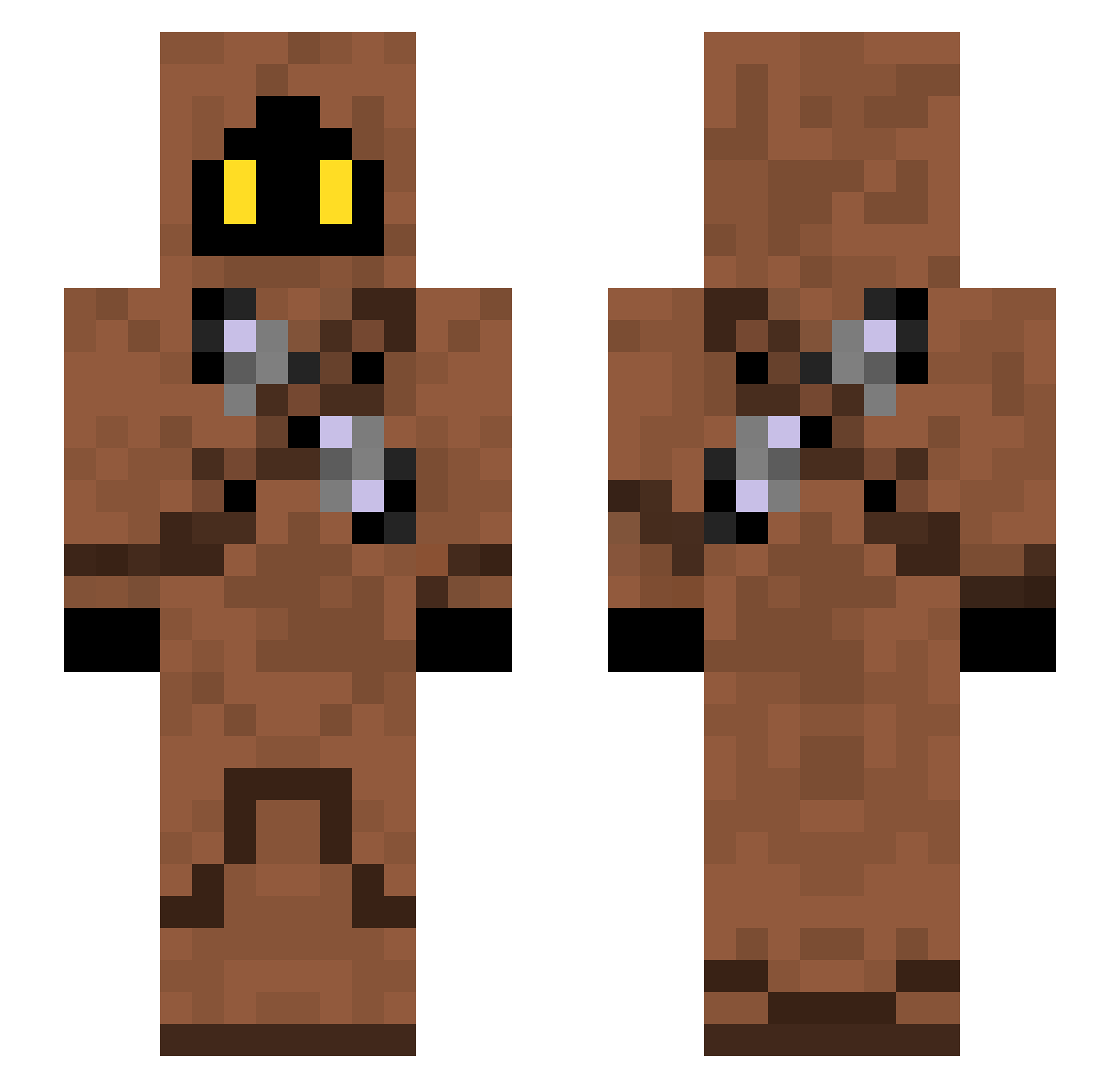 Isahellarad Minecraft skin, front and back view