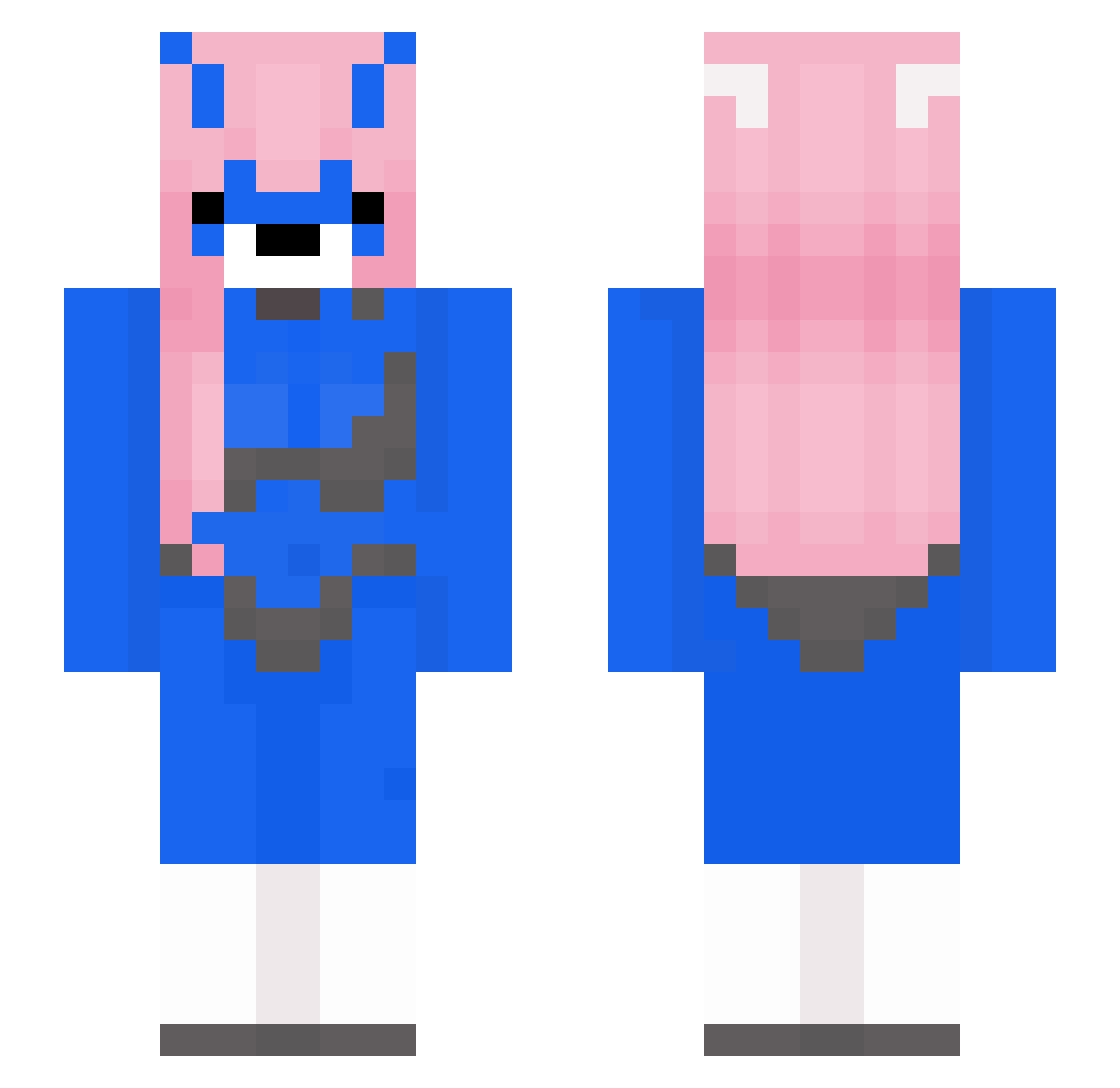 RayyZuh Minecraft skin, front and back view
