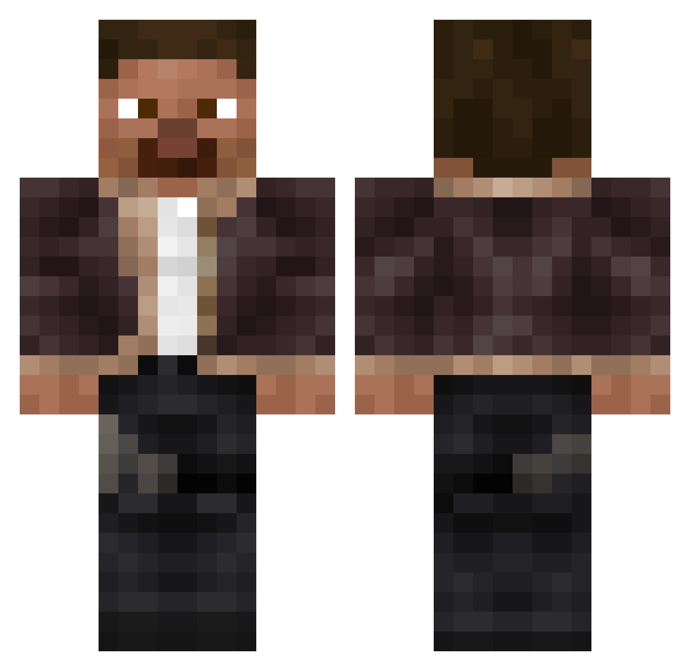 geezyszef Minecraft skin, front and back view