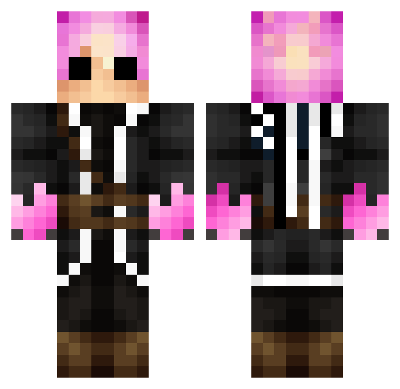Tobi_Beans Minecraft skin, front and back view