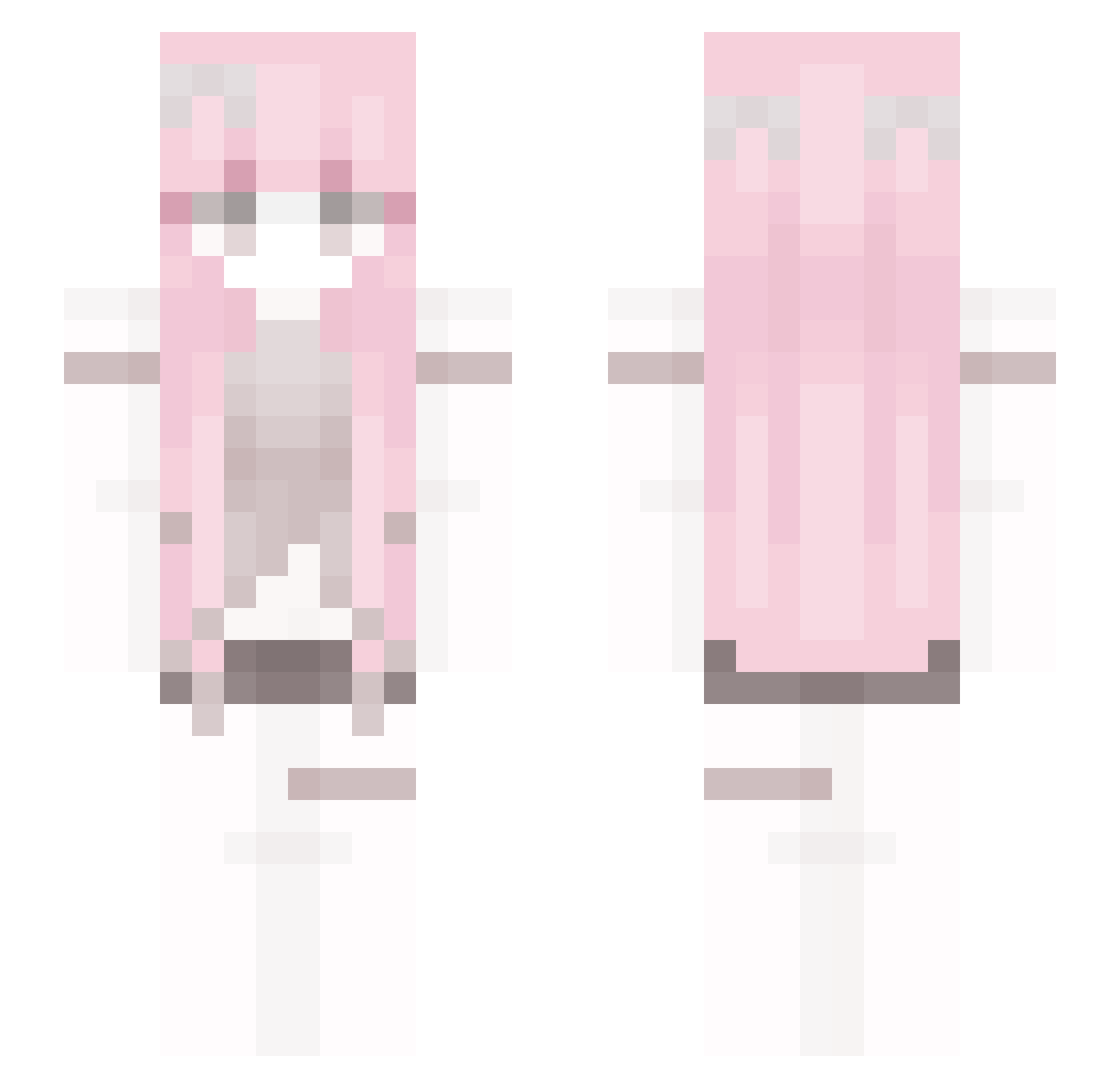 girlygirldnt Minecraft skin, front and back view