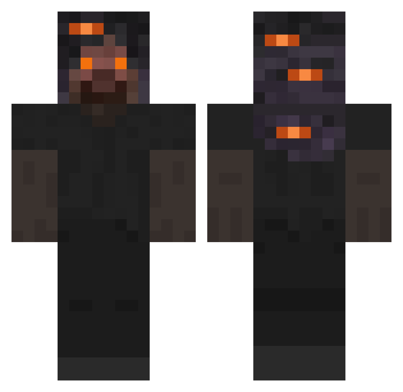 Stormz95 Minecraft skin, front and back view