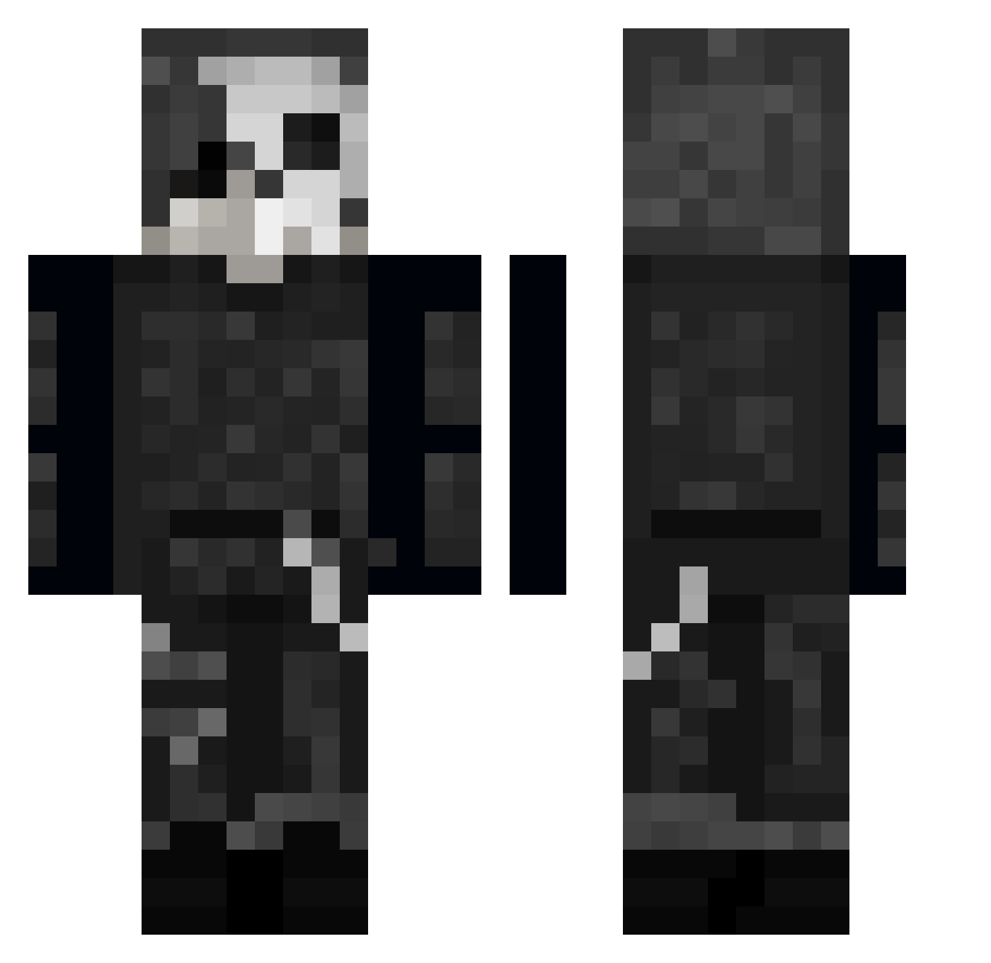 Scill Minecraft skin, front and back view