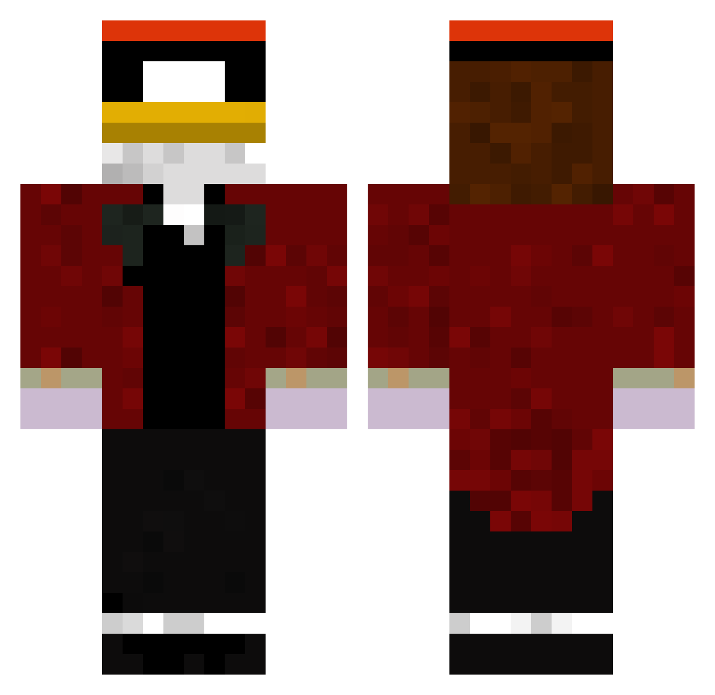 Benjamil_ Minecraft skin, front and back view