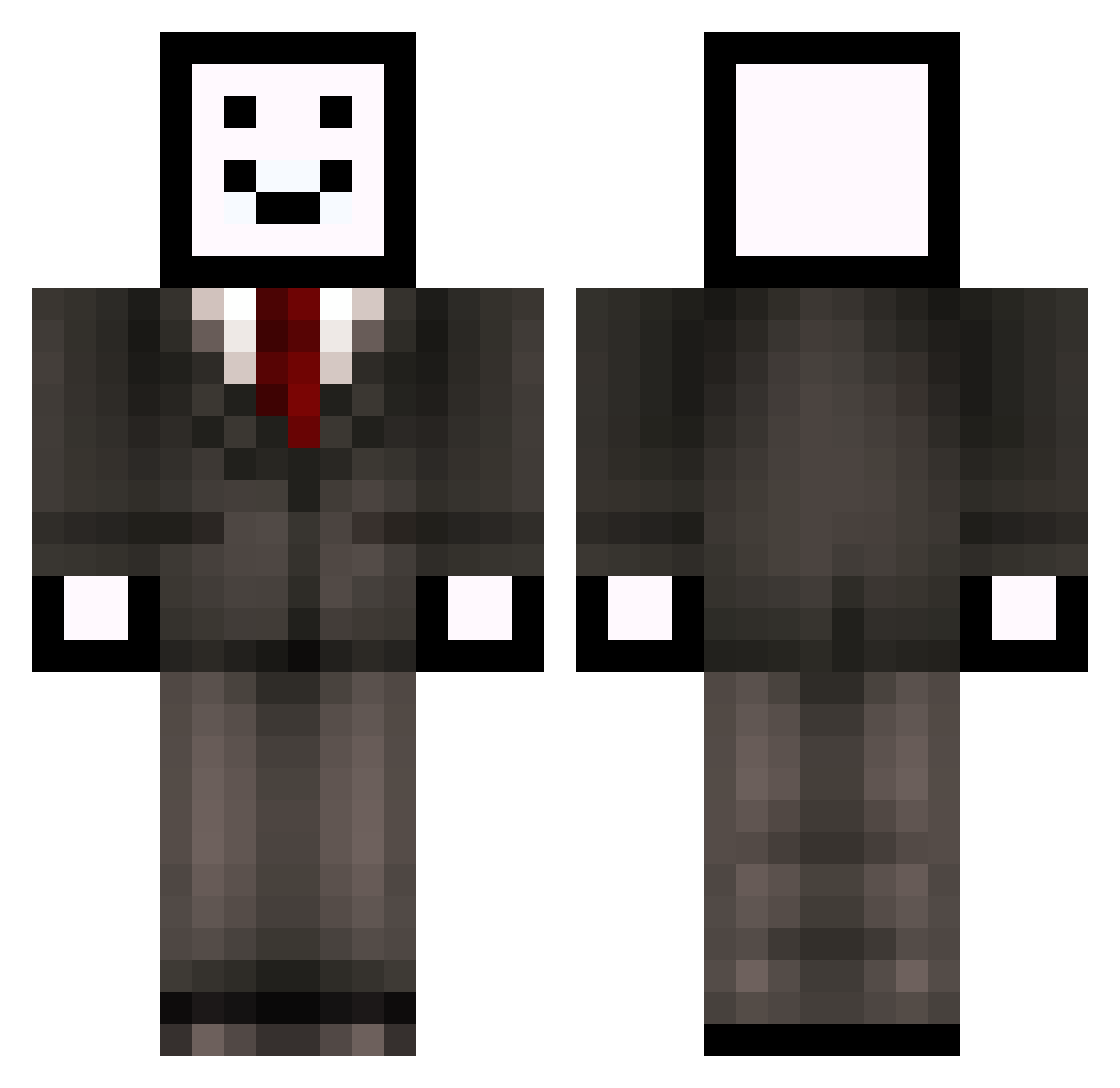 muganot Minecraft skin, front and back view