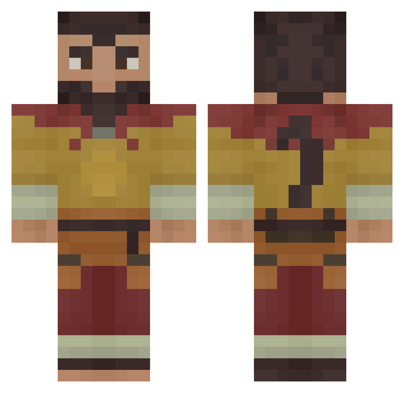 The21stCentury Minecraft skin, front and back view