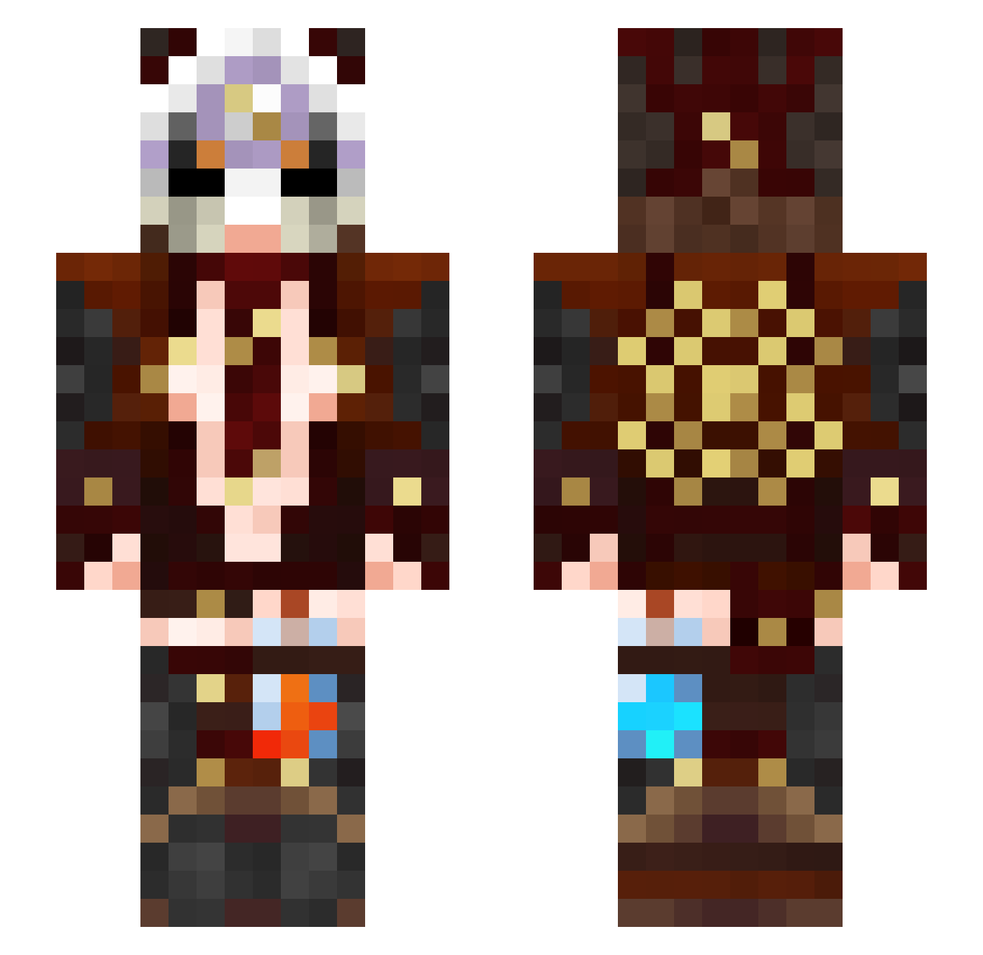 Rdu_ Minecraft skin, front and back view