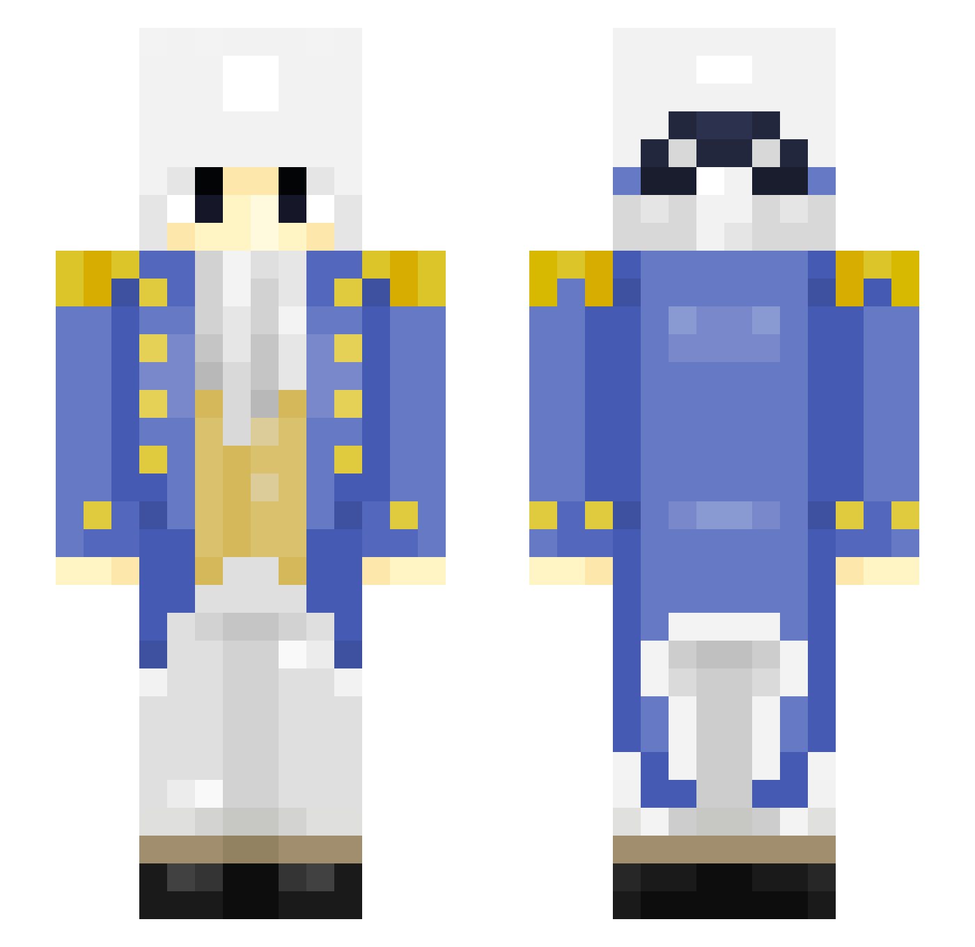 Ilikemochi1 Minecraft skin, front and back view