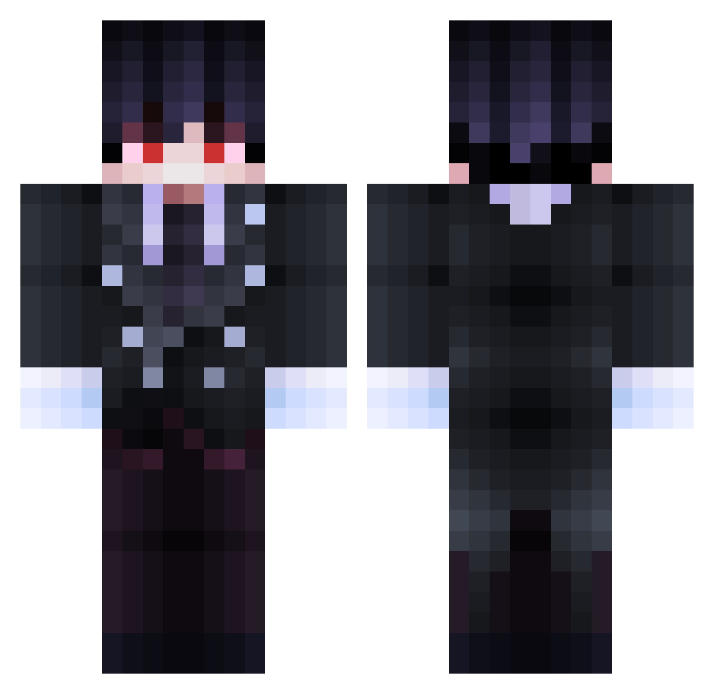 X__SENPAI__X Minecraft skin, front and back view