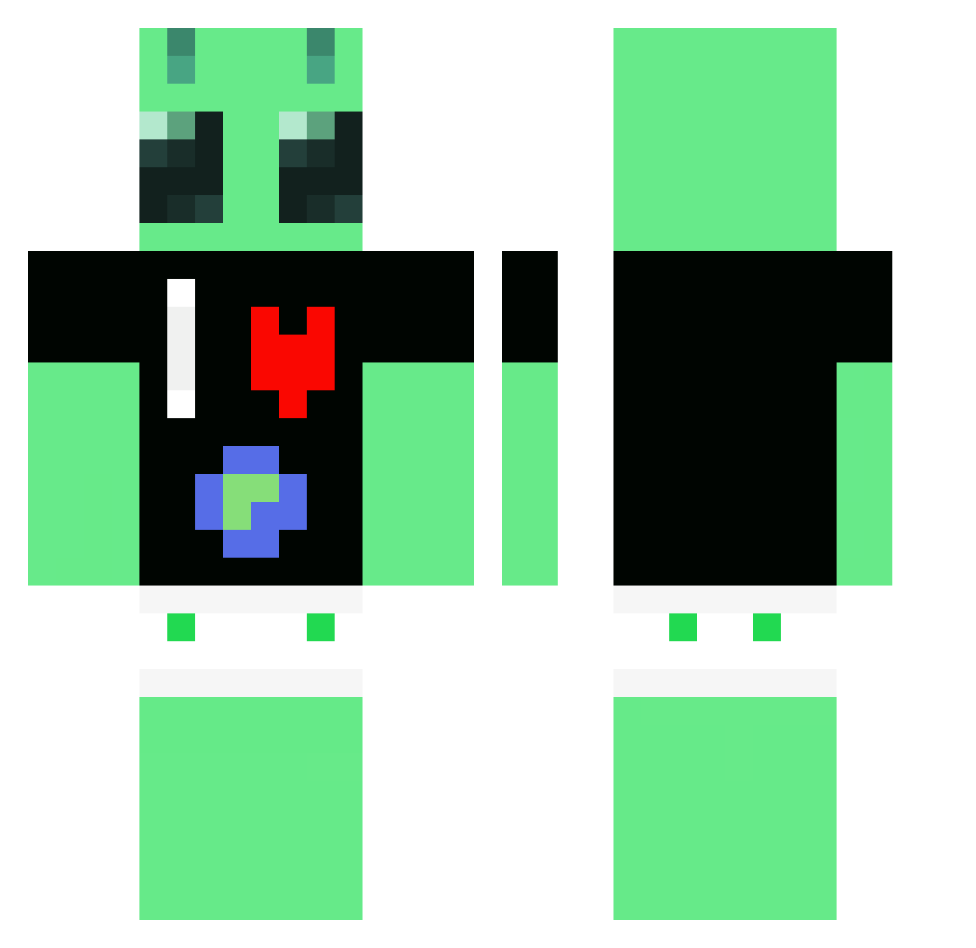ENA7146 Minecraft skin, front and back view