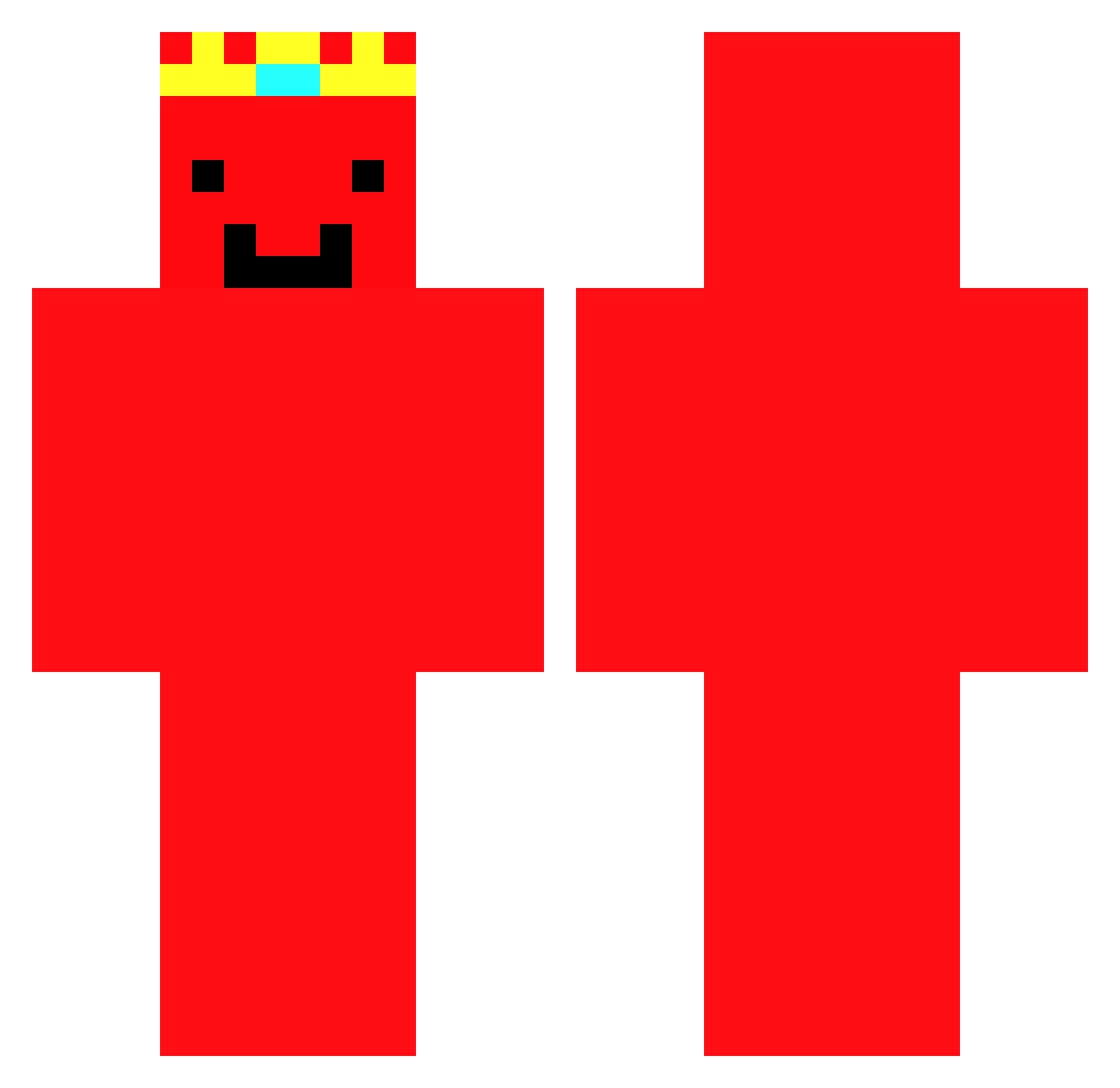 the1bobbu Minecraft skin, front and back view