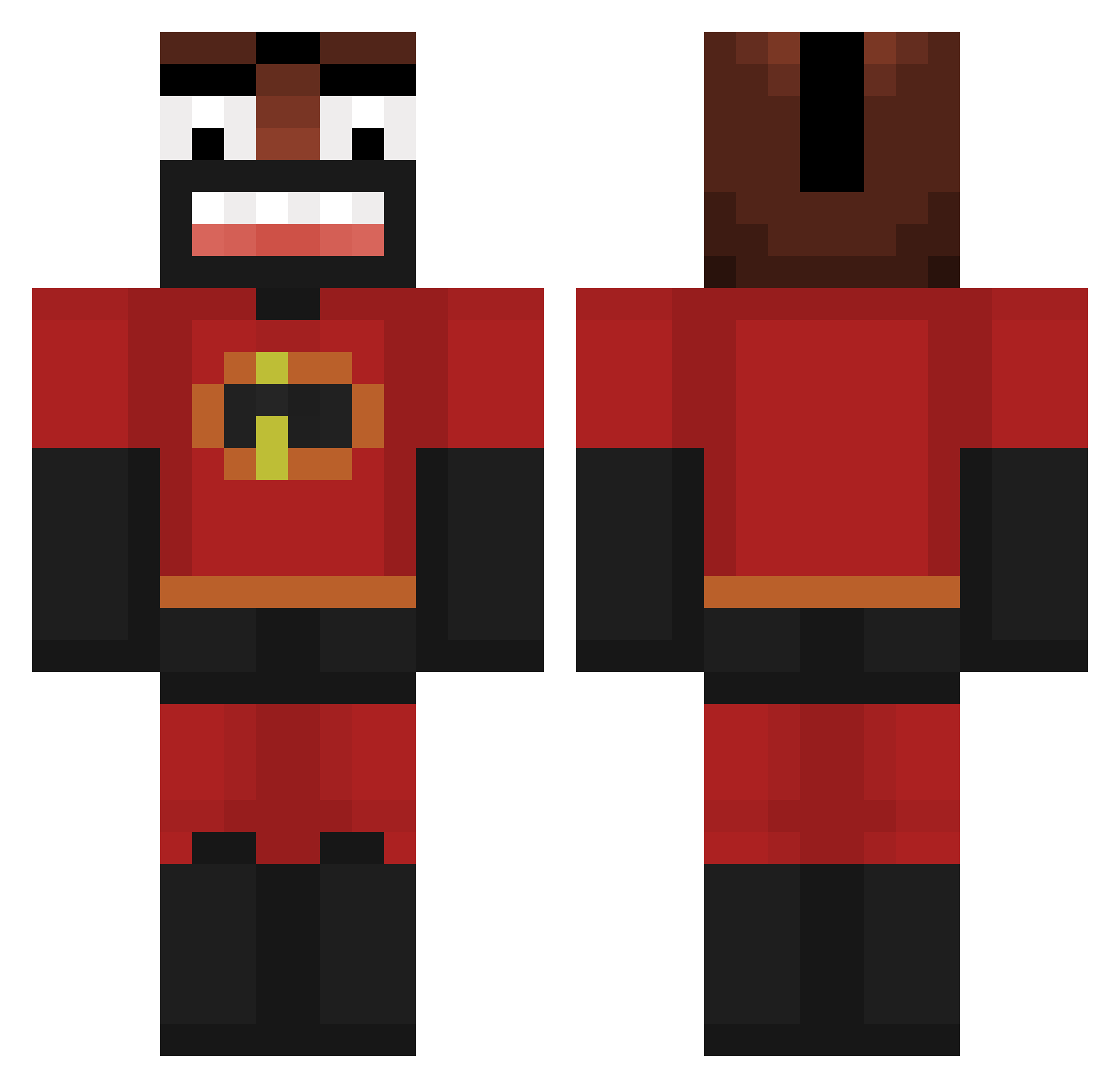 Lucasm2001 Minecraft skin, front and back view